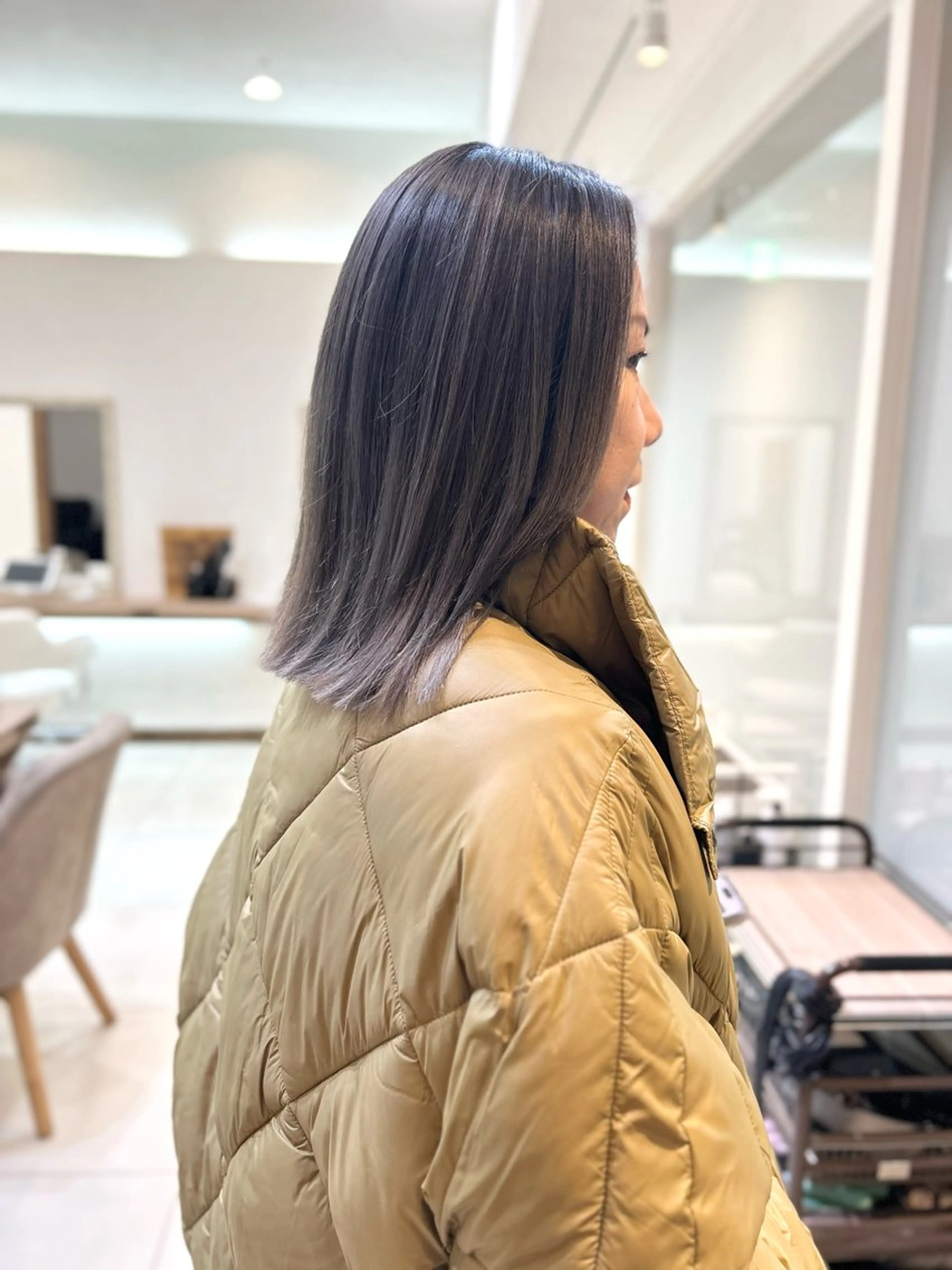 ミディアム カラー バレイヤージュ ブリーチ 透明感カラー ハイライトカラー ハイライト ヘアカラー トリートメント 似合わせカラー/艶 髪質改善/ヨシザキのヘアスタイル