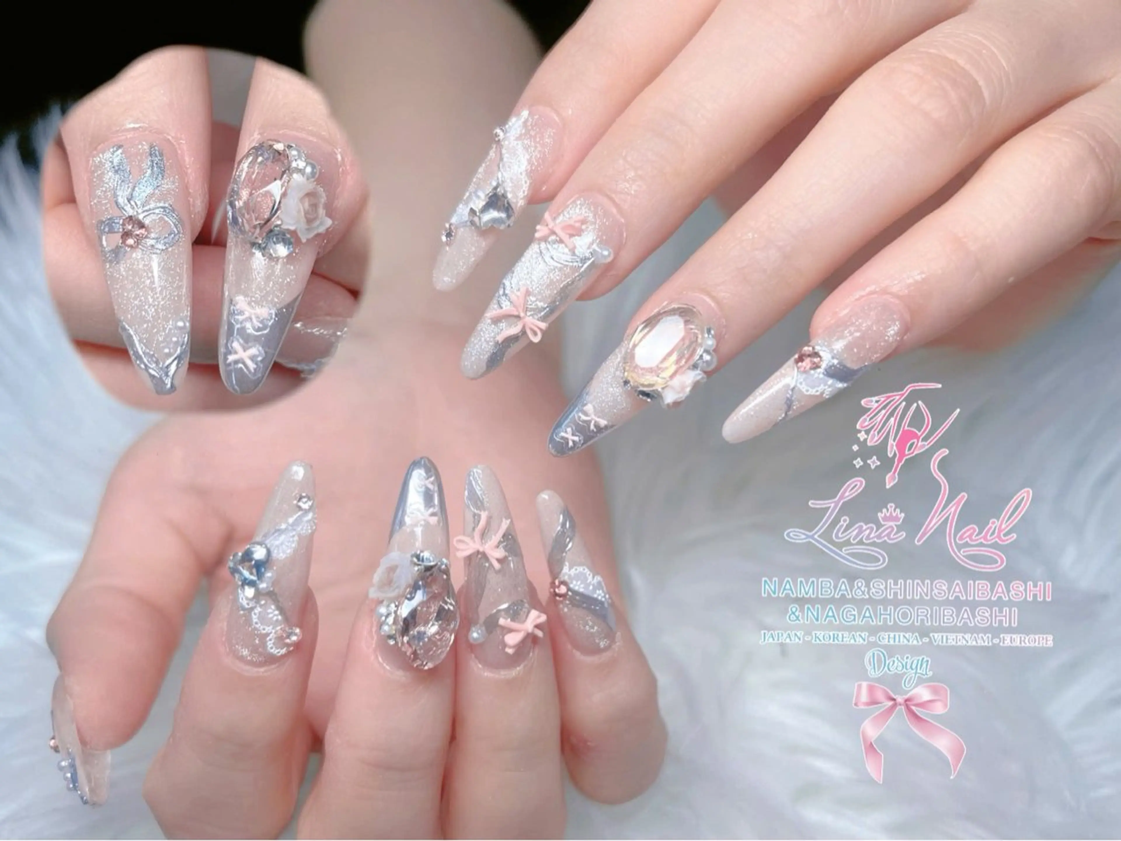 ネイル チークネイル 桜ネイル フラッシュネイル フットネイル ジェルネイル ハンドネイル 79LINA NAIL 心斎橋店所属・リナネイル アメ村心斎橋店のネイルデザイン