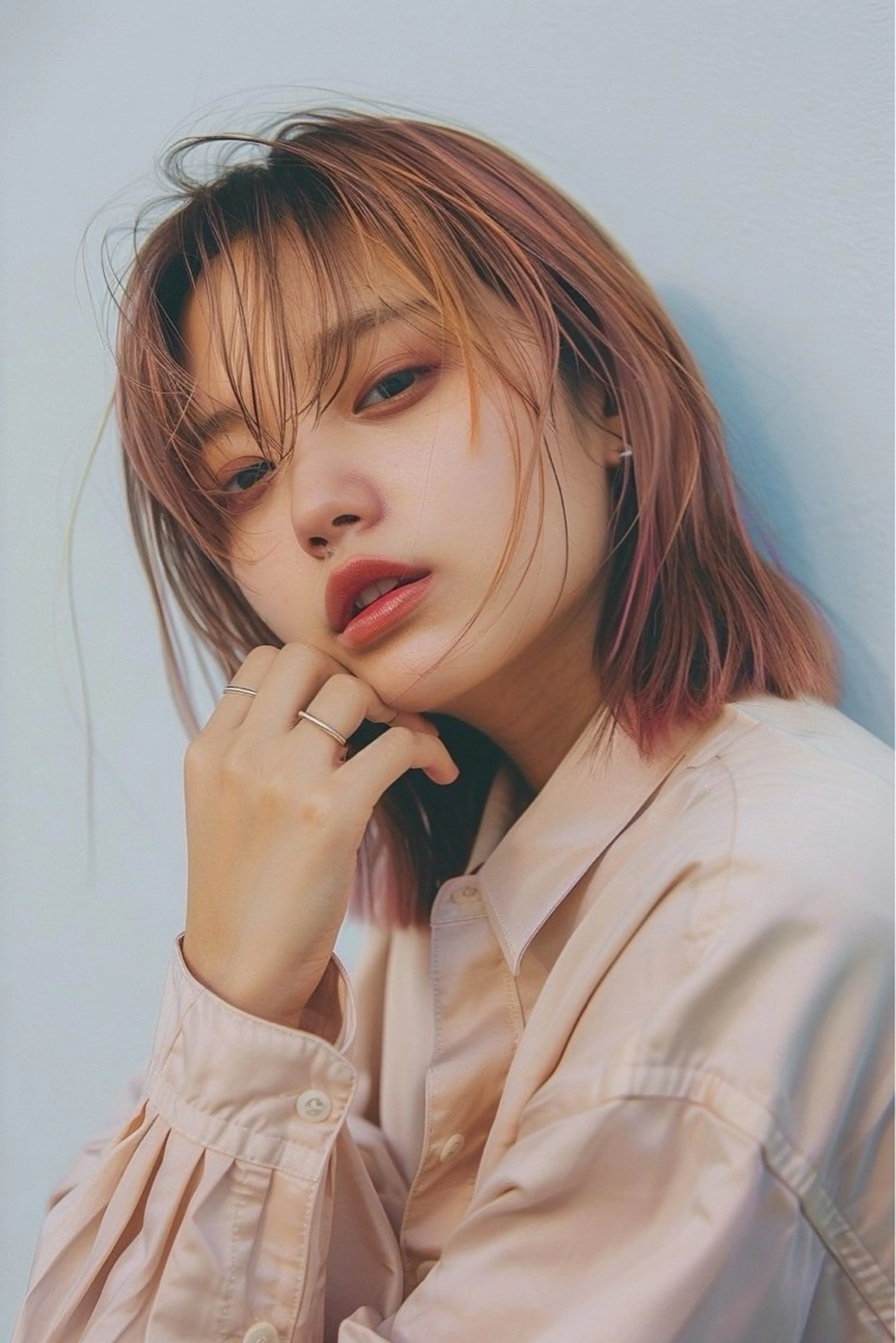 カラー La fith hair ray 札幌店所属・顔まわり/W カラー/リョウのヘアスタイル