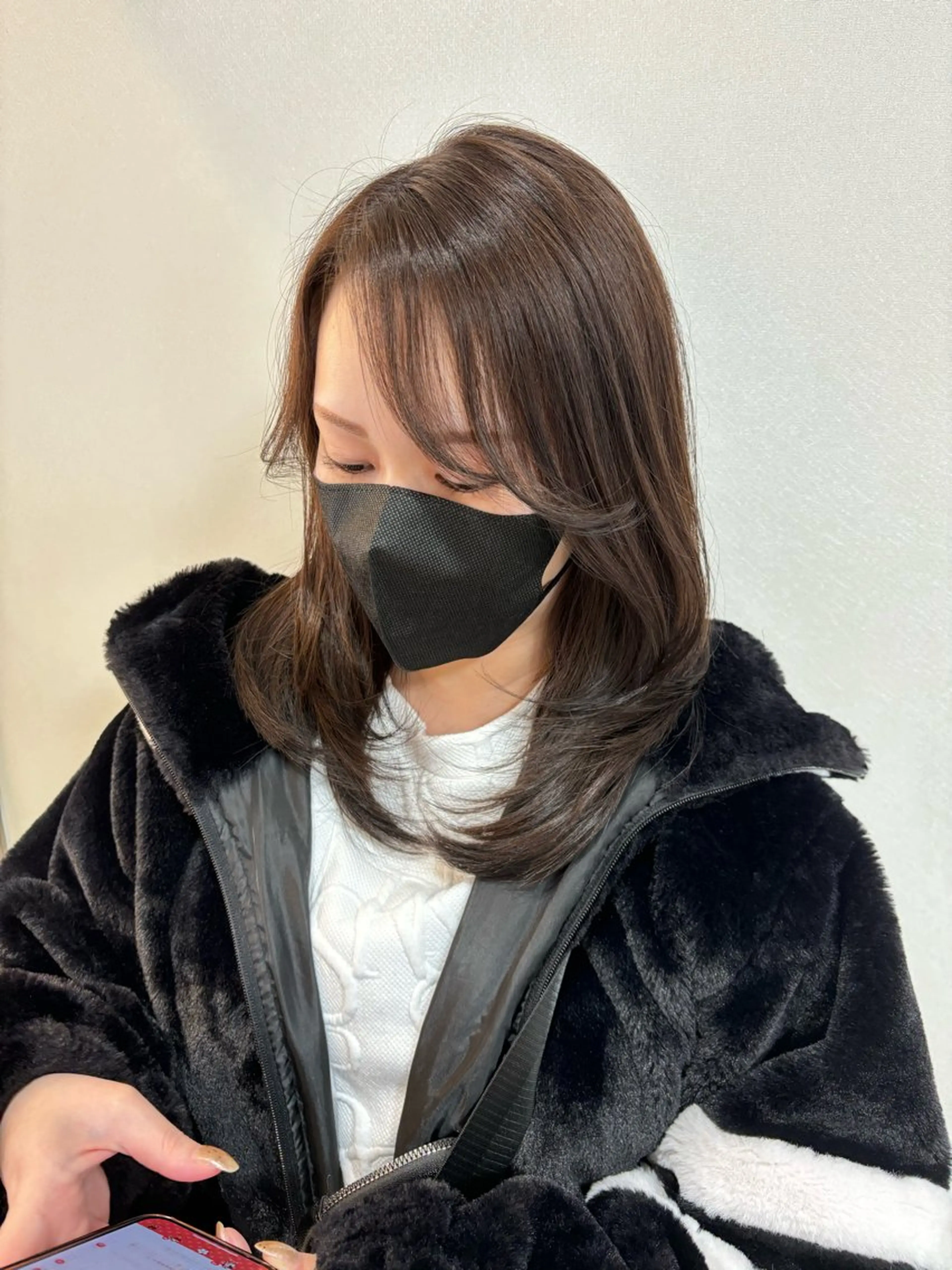 セミロング レイヤーカット カット 札幌パーマ 髪質改善/後藤海音のヘアスタイル