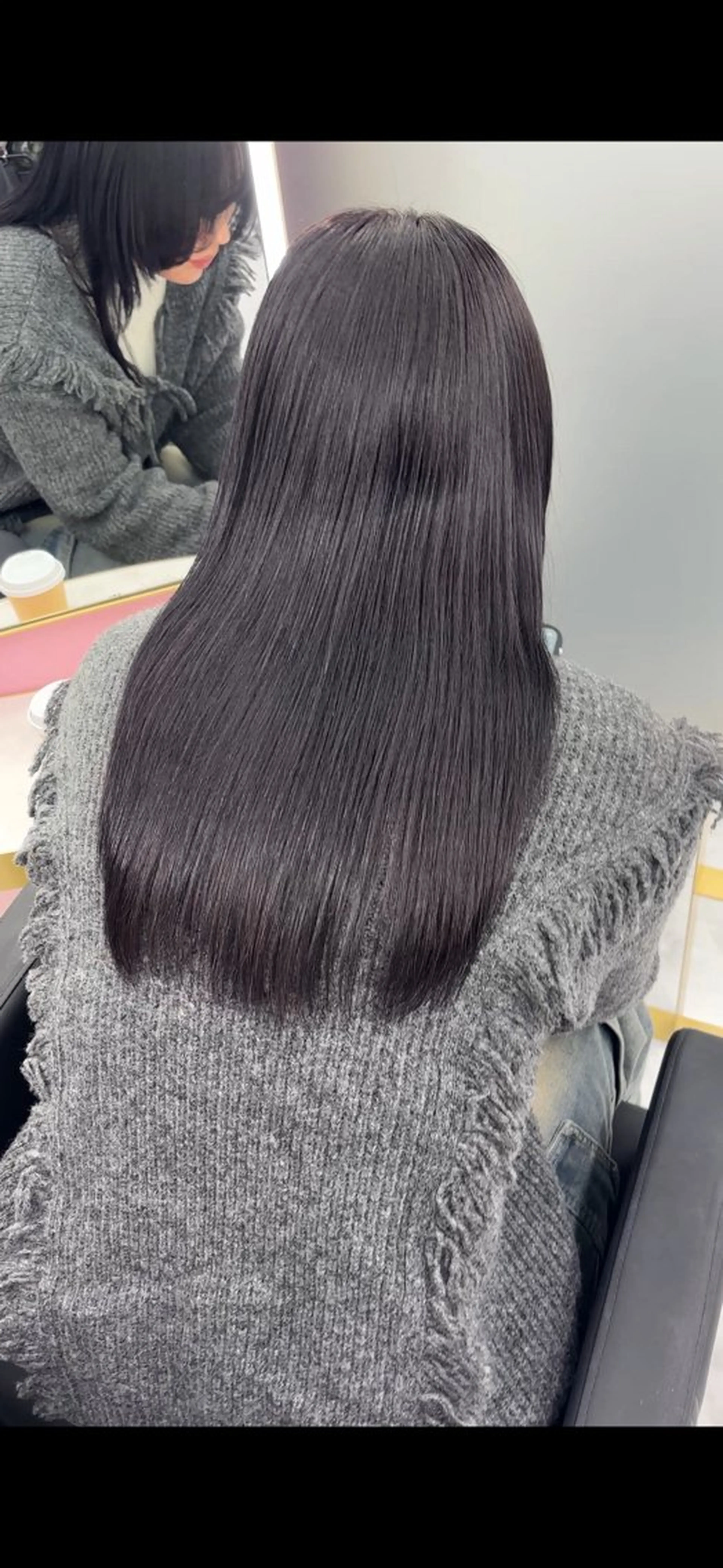 セミロング ヘアカラー ラベンダーカラー /巻き/WAKANAのヘアスタイル