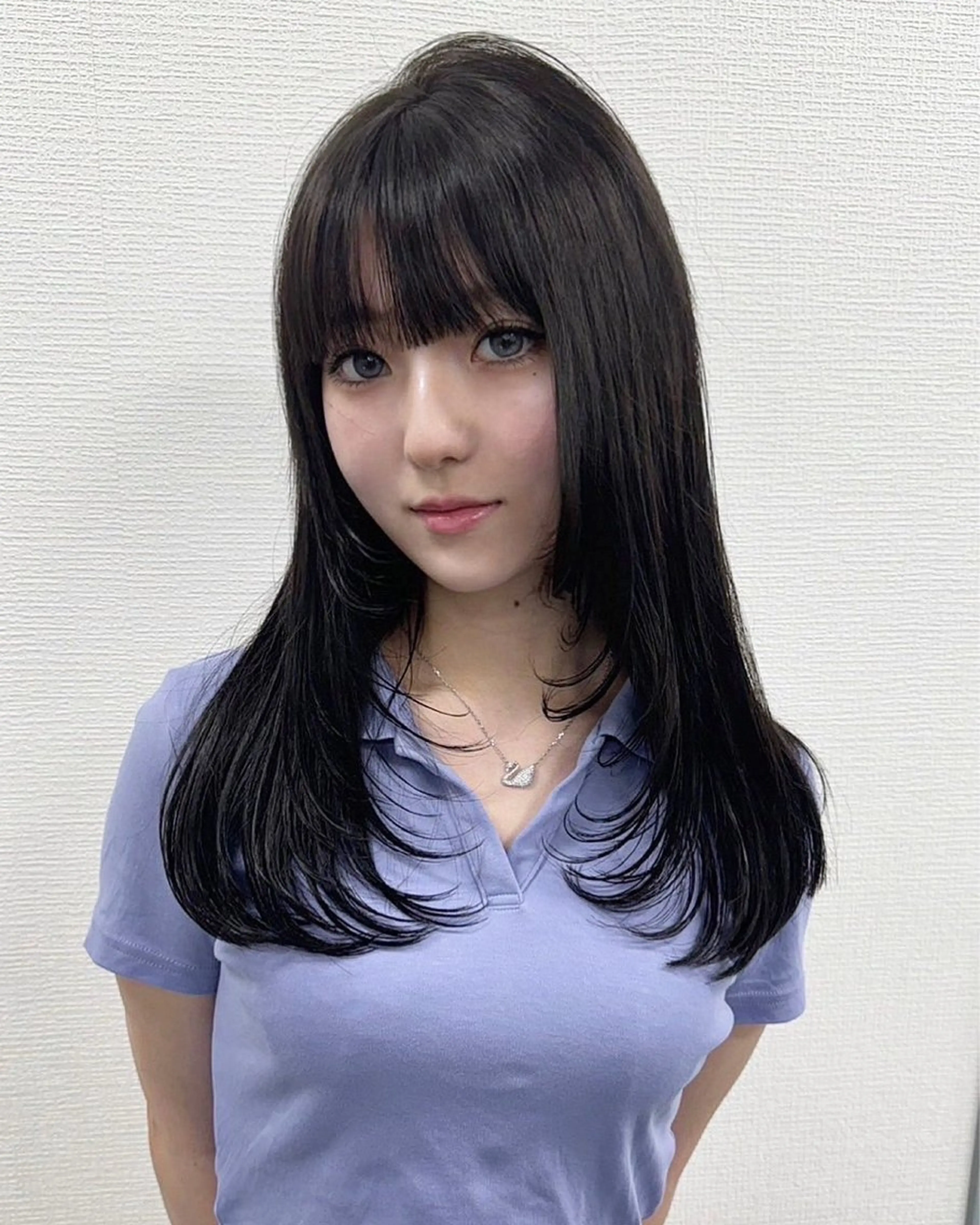 ロング カラー ヘアアレンジ カット トリートメント ヘッドスパ ヘアセット 韓国レイヤーカット /韓国トレンドカラーのヘアスタイル