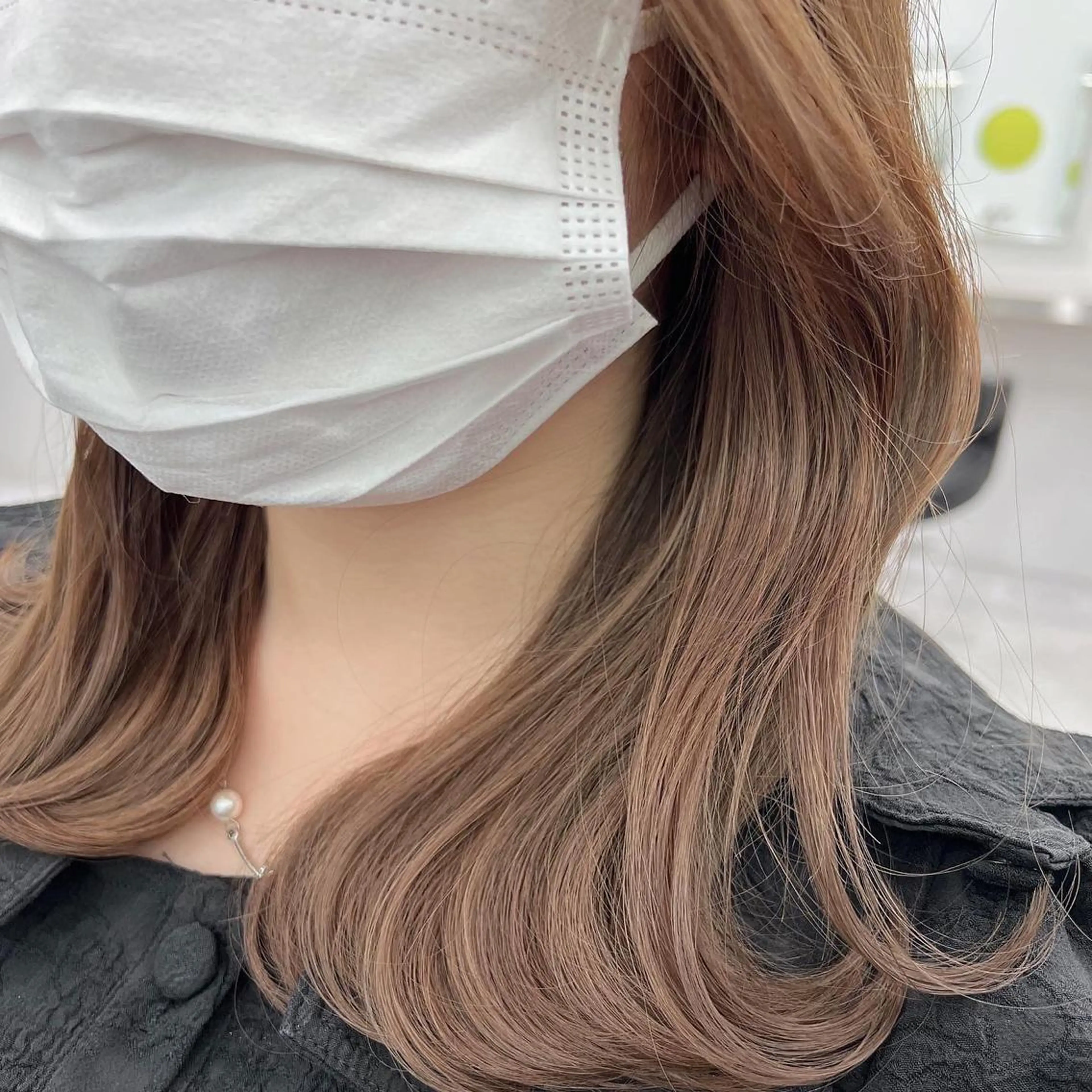 ミディアム ヘアカラー トリートメント ヘッドスパ 透明感♡グレージュ ♡ミルクティー♡のヘアスタイル