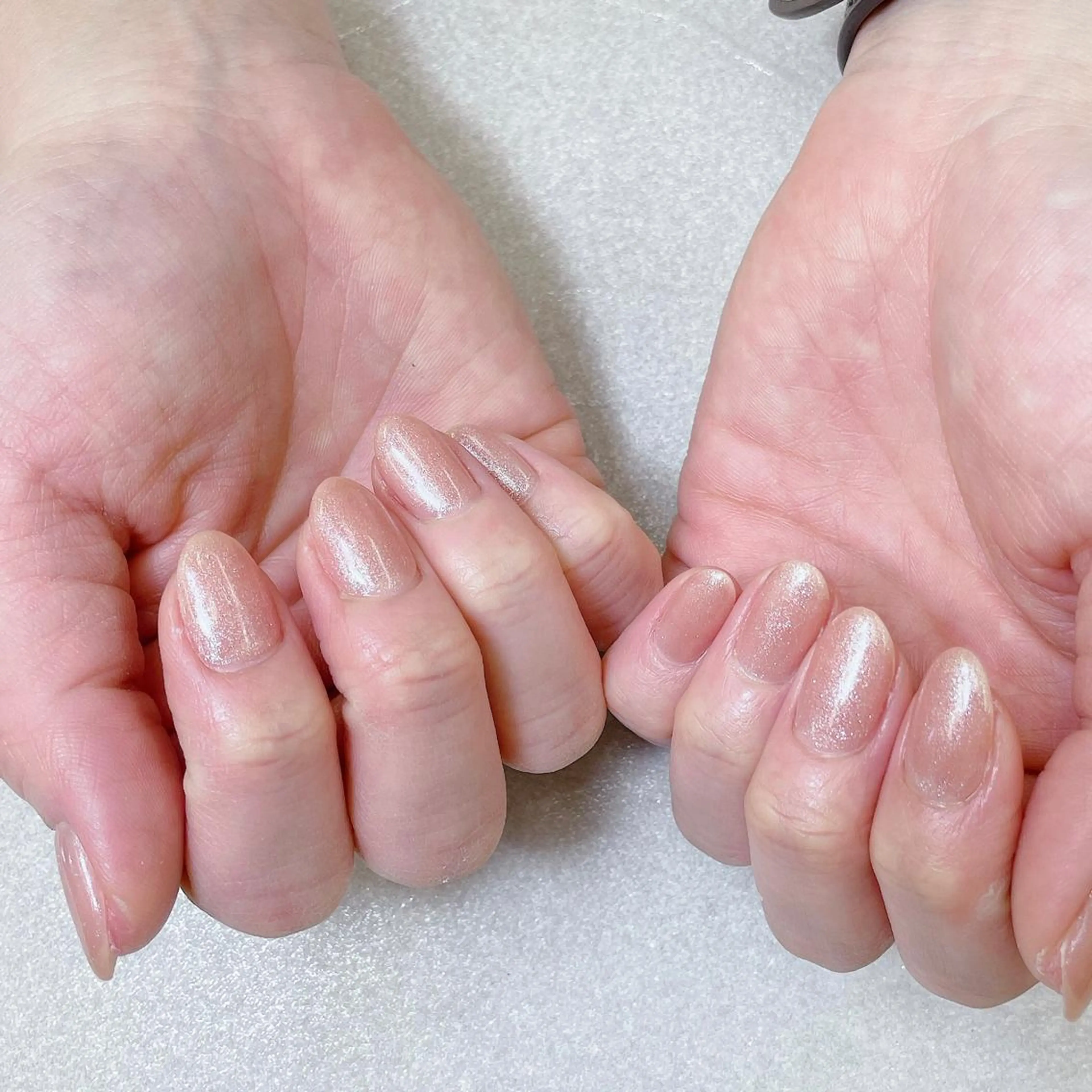 ネイル 長さ出し ラメ(グリッター) スカルプネイル ハンドネイル A85G ayakoのネイルデザイン