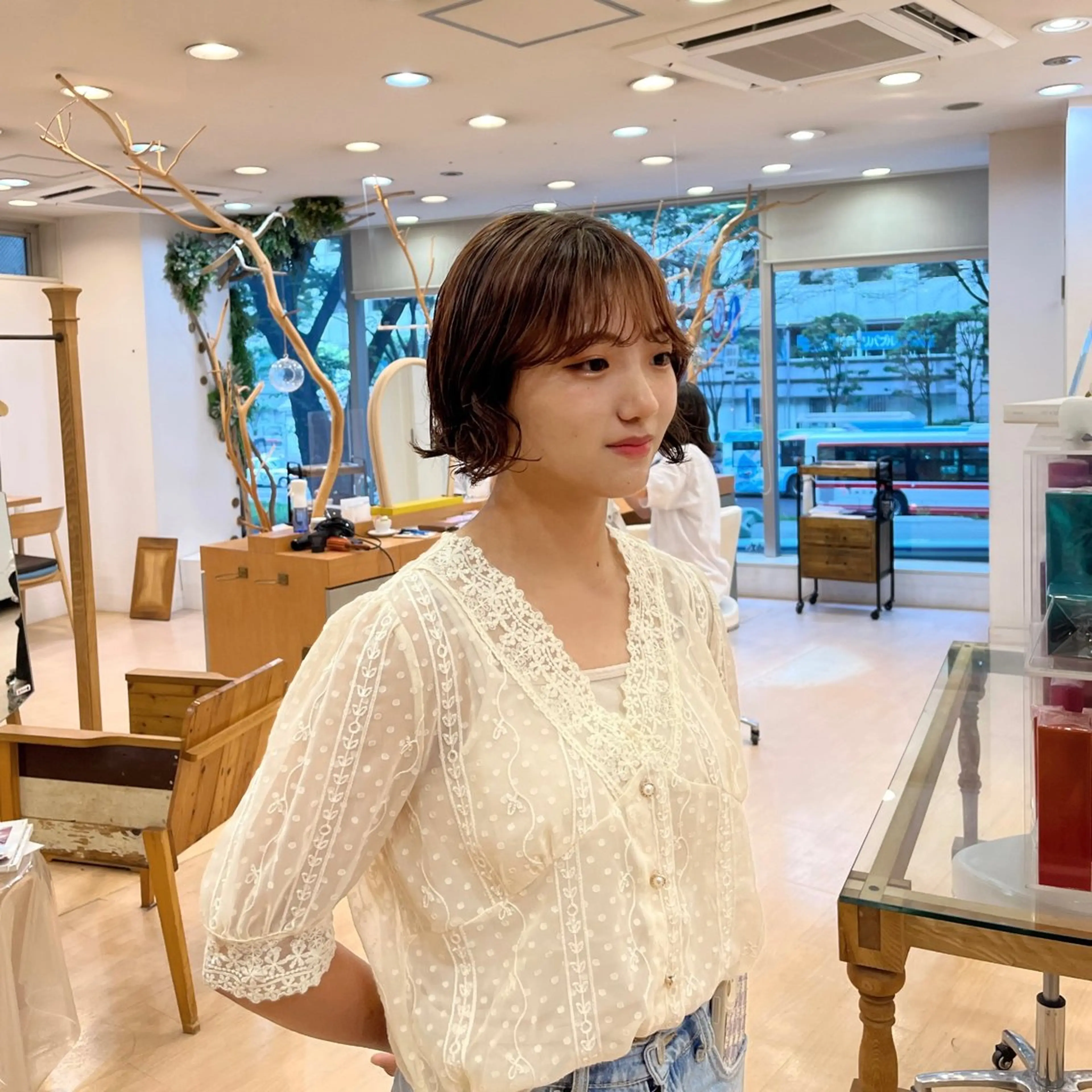 ショート パーマ ボブ カット パーマ LUNA🌙韓国ヘア 🌙レイヤーカットのヘアスタイル