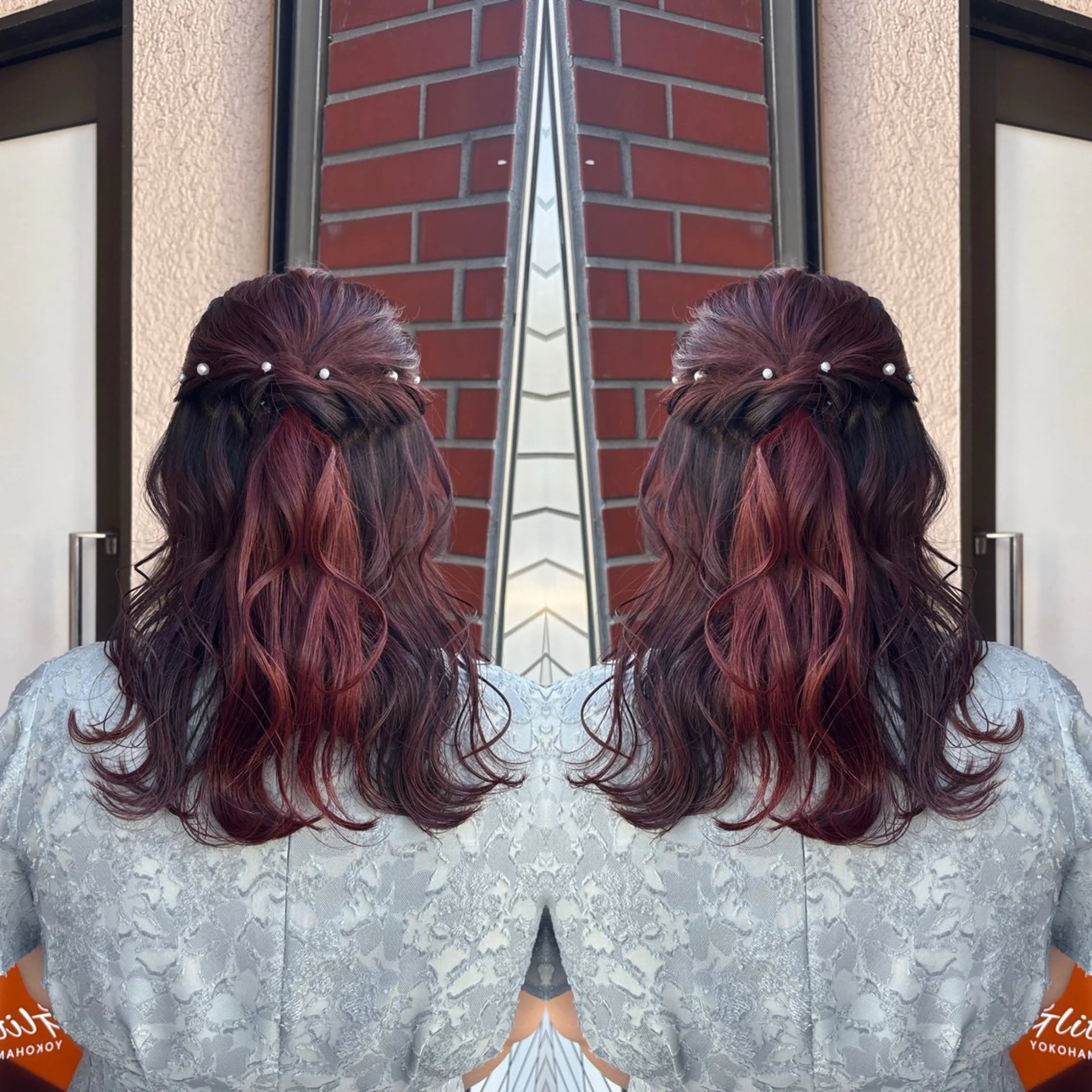 セミロング ヘアアレンジ ☻モエカ/ハイトーン アレンジ☻のヘアスタイル