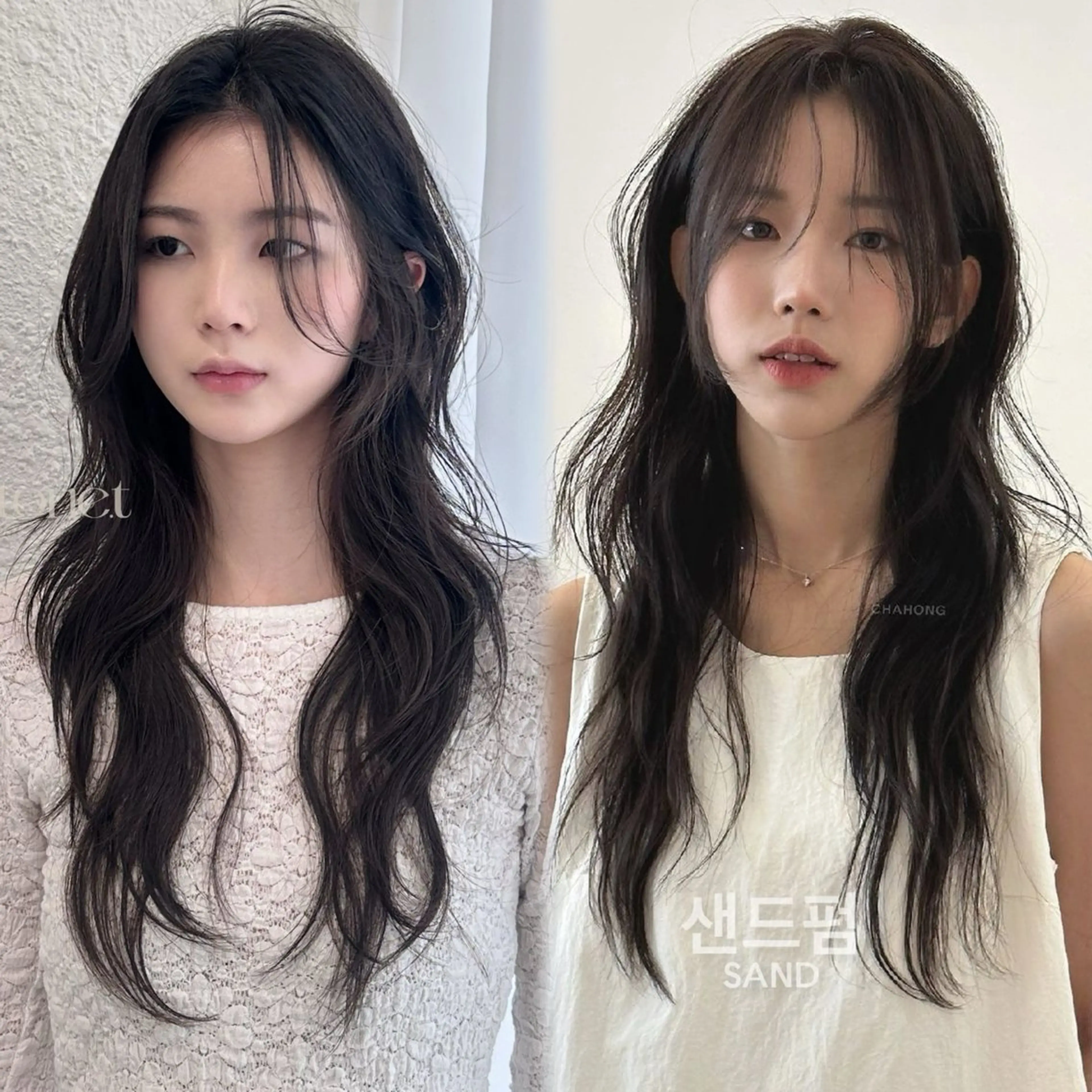 ロング パーマ 韓国式レイヤー パーマ🇰🇷のヘアスタイル