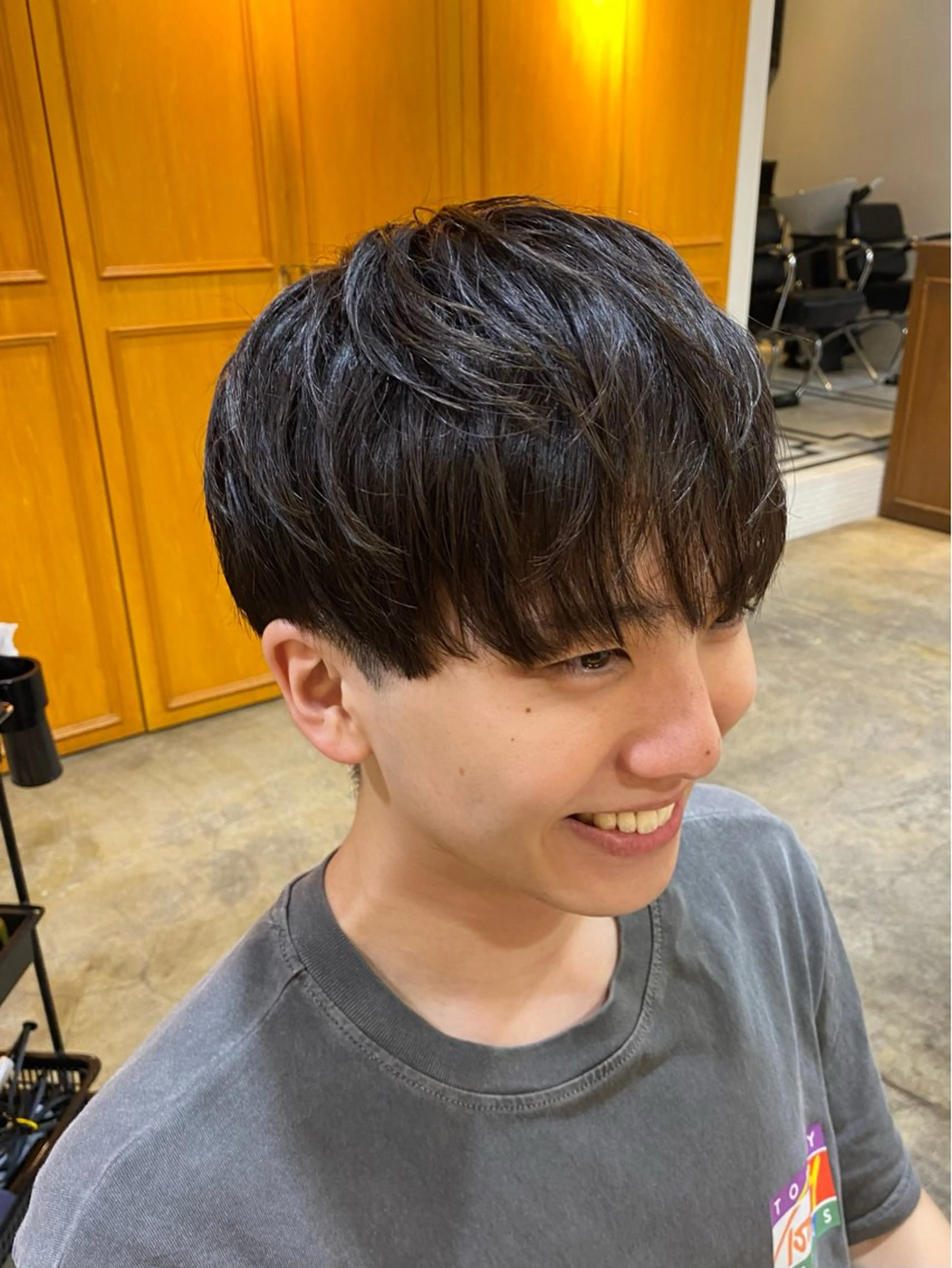 ショート メンズ カット トリートメント レイヤーボブ/ 艶カラー/サナ🌼のヘアスタイル