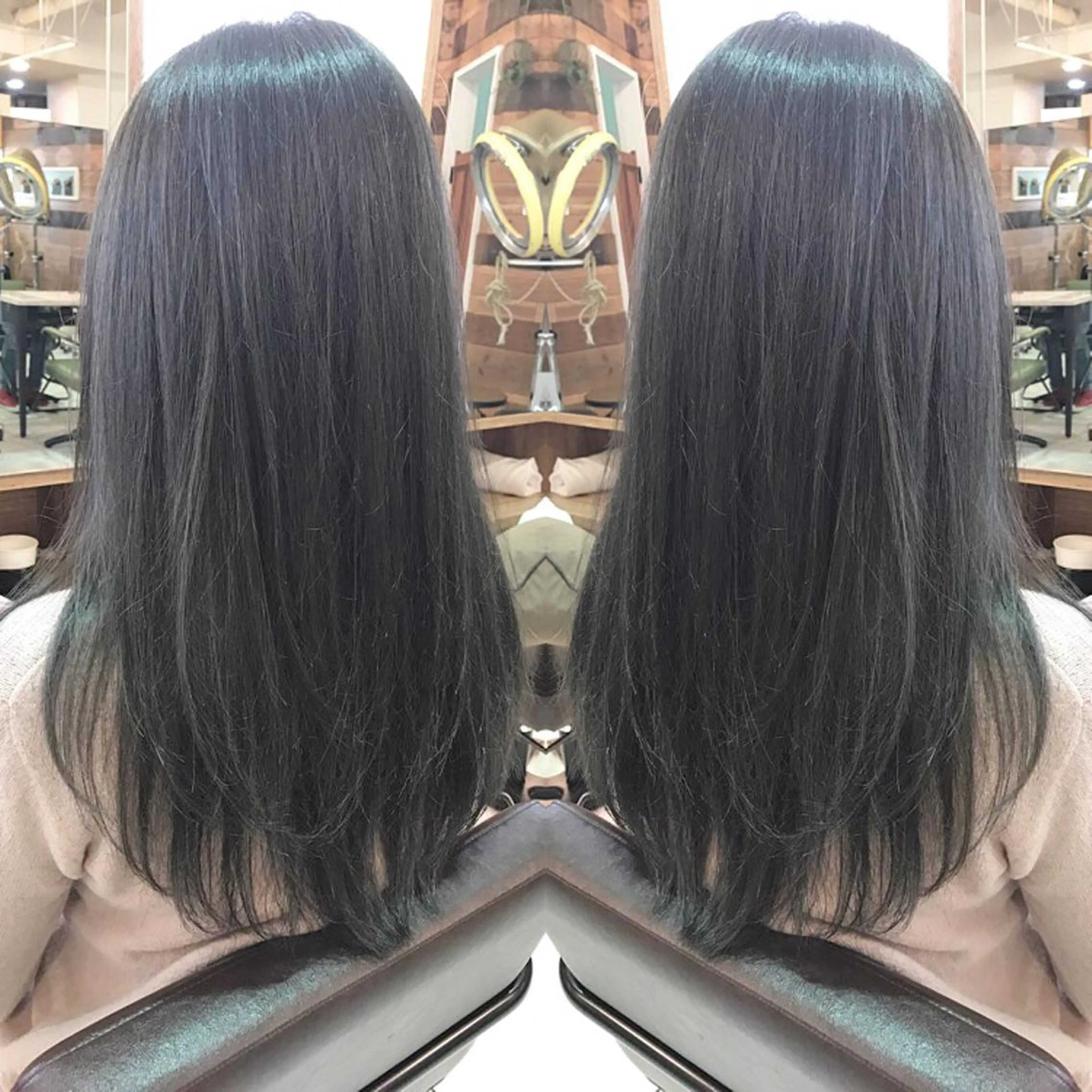 セミロング ロング カラー グレージュ ハイライトカラー ハイライト 青木 茂樹⭐️ 透明感カラーのヘアスタイル