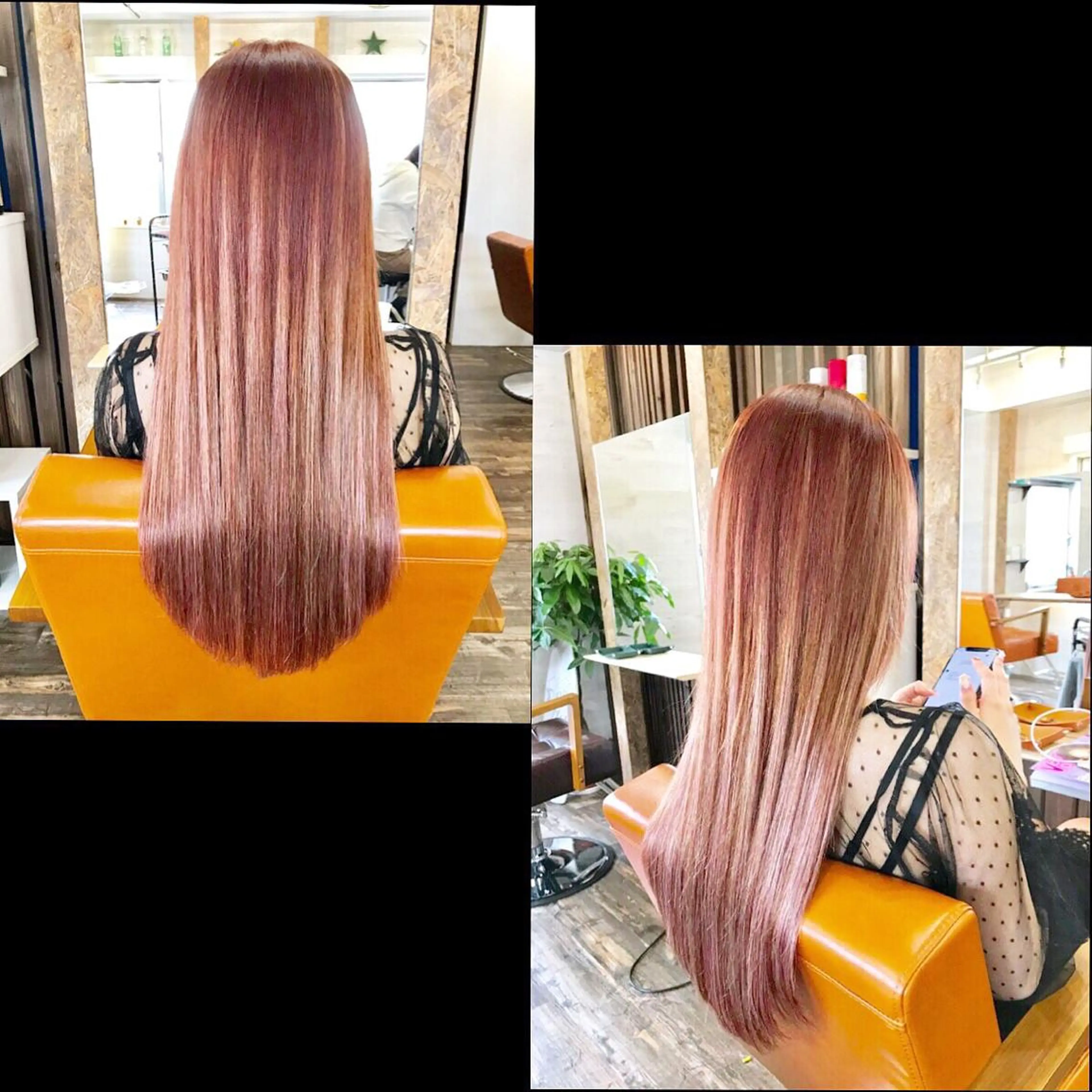 ロング カラー ヘアカラー エクステ ✯カラー&編み込み エクステ✯池田智博✯のヘアスタイル