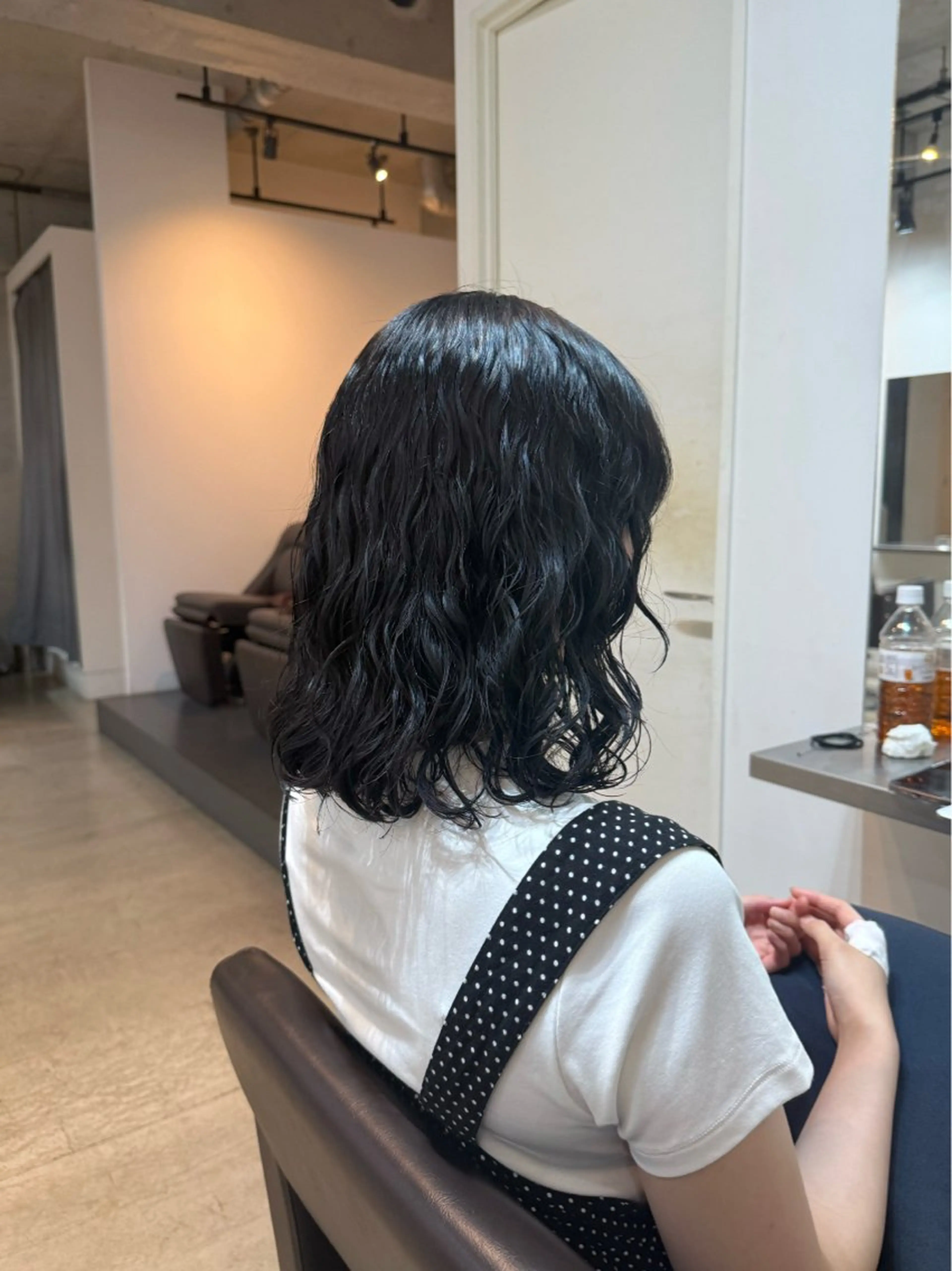 ミディアム カット ヘアカラー パーマ トリートメント デジタルパーマ ウェーブパーマ/神野のヘアスタイル