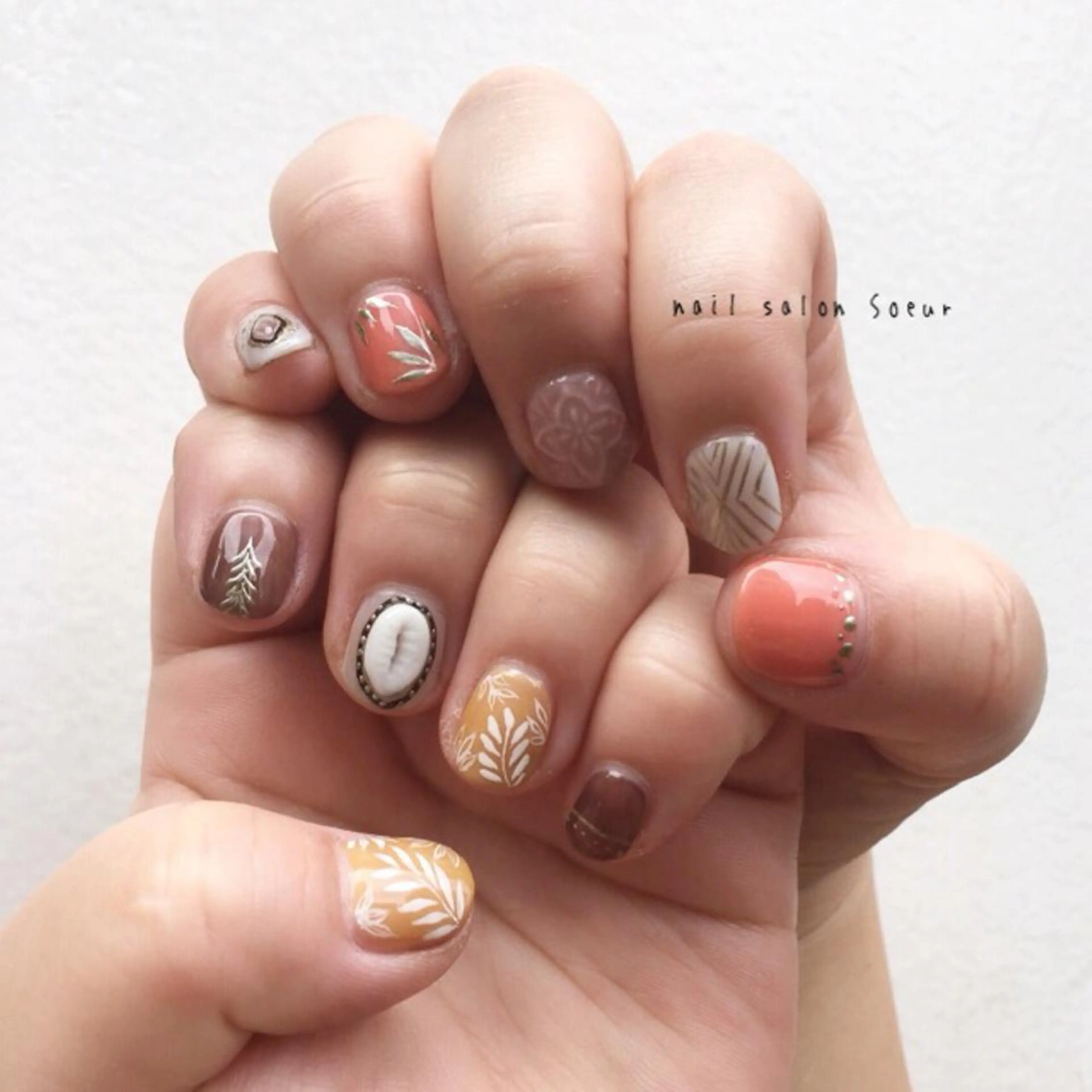 ネイル アートネイル ジェルネイル 持ち込み ハンドネイル nail salon Soeurのネイルデザイン