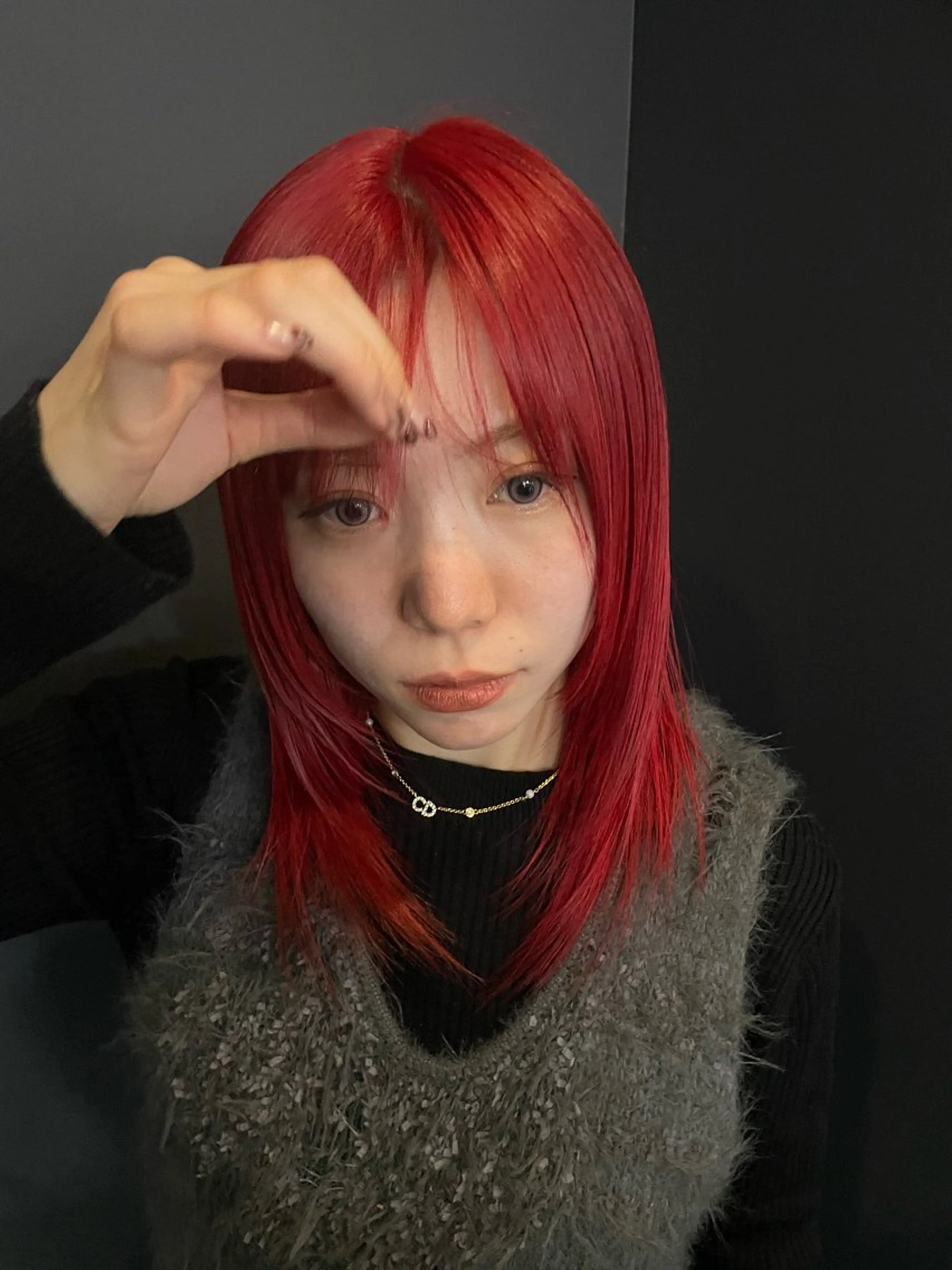 セミロング カラー ピンクカラー ヘアカラー men'scut募集 /艶カラー/上杉健太のヘアスタイル