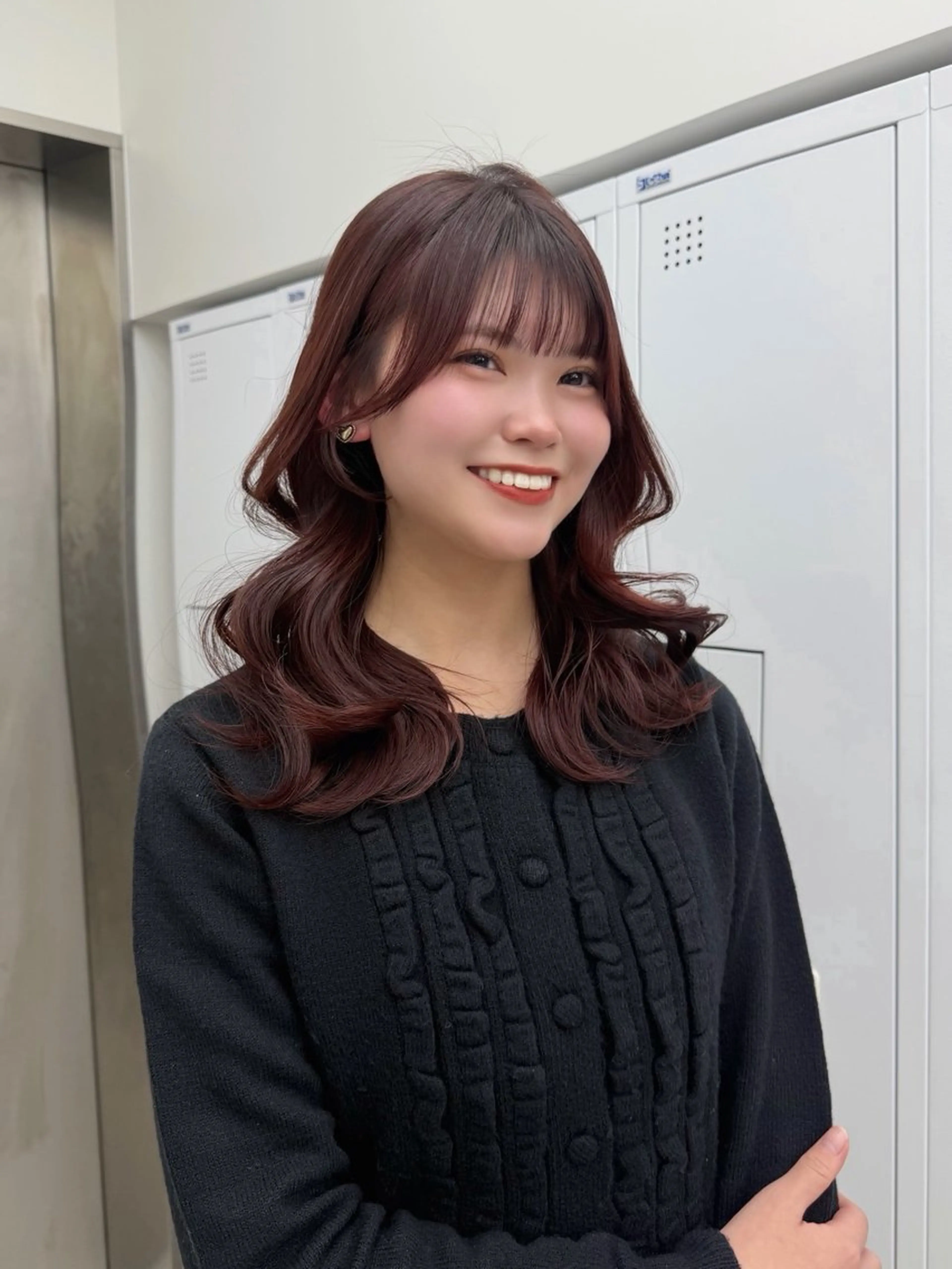 ロング カット ヘアカラー 名古屋／ブリーチ無し カラー／小顔カットのヘアスタイル