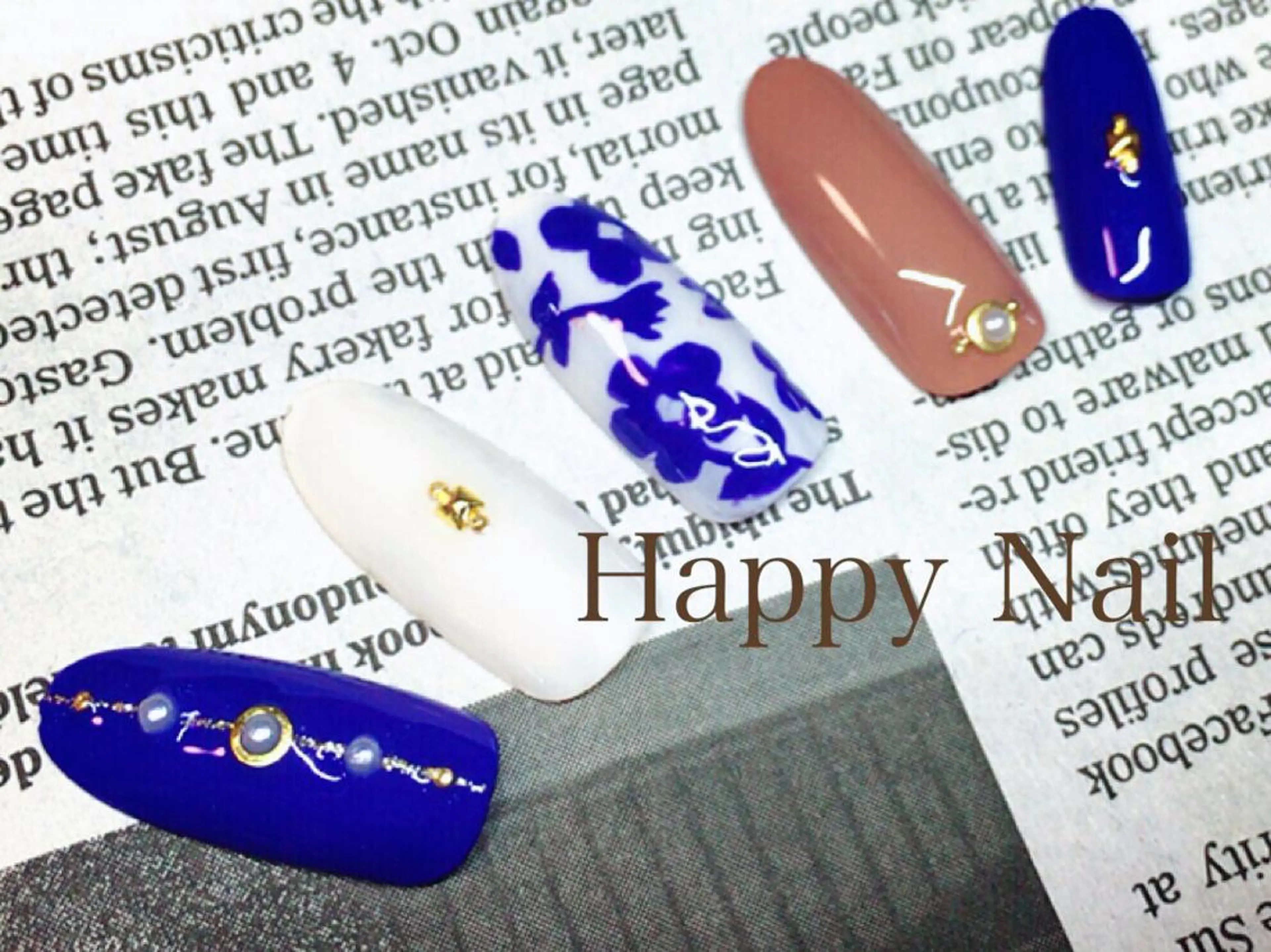 ショート ミディアム セミロング ロング ネイル Happy Nailのネイルデザイン