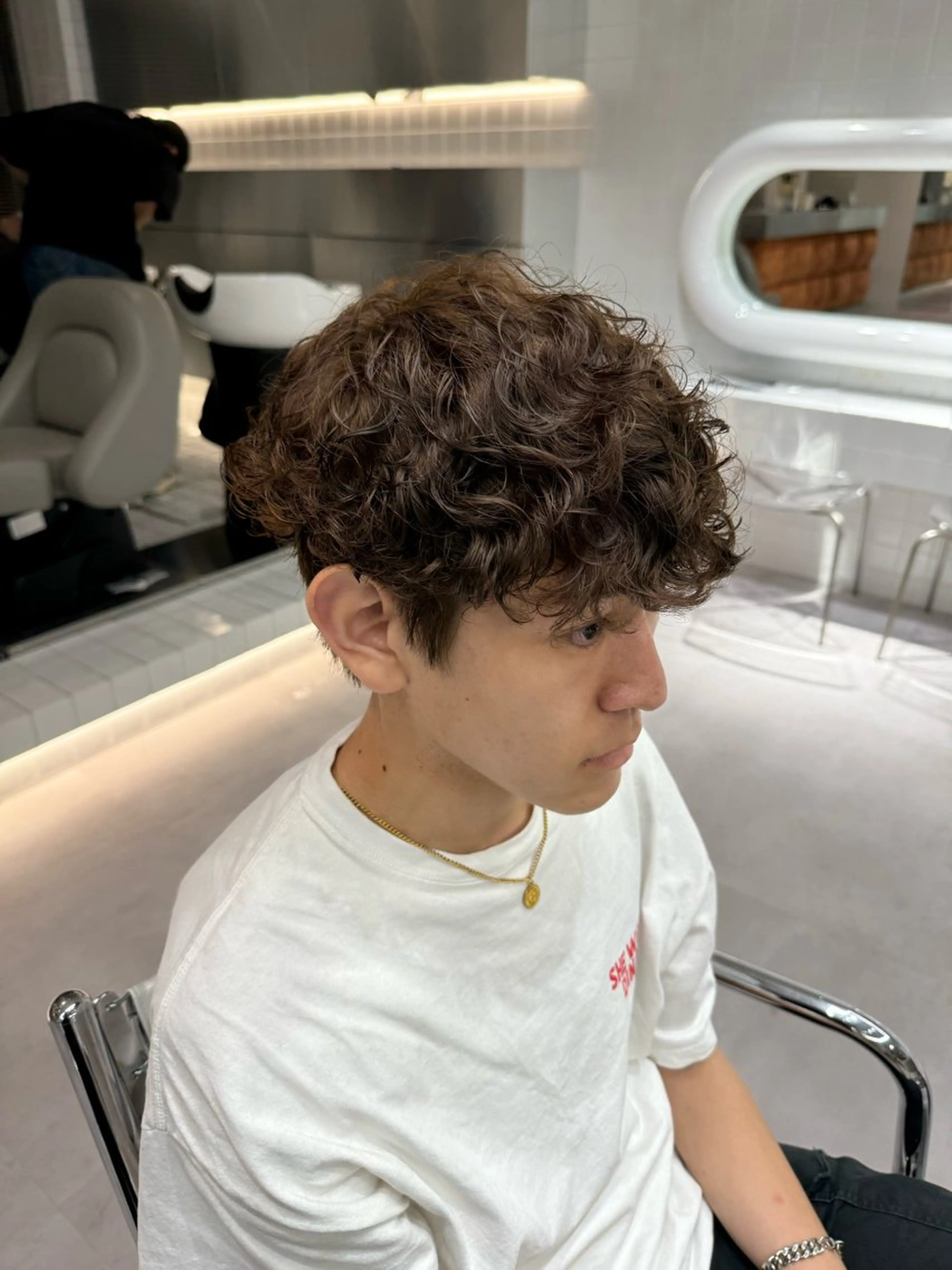 ショート パーマ メンズ fifth JINGUMAE所属・波巻きスパイラルパー マ/シャドウパーマ駿のヘアスタイル