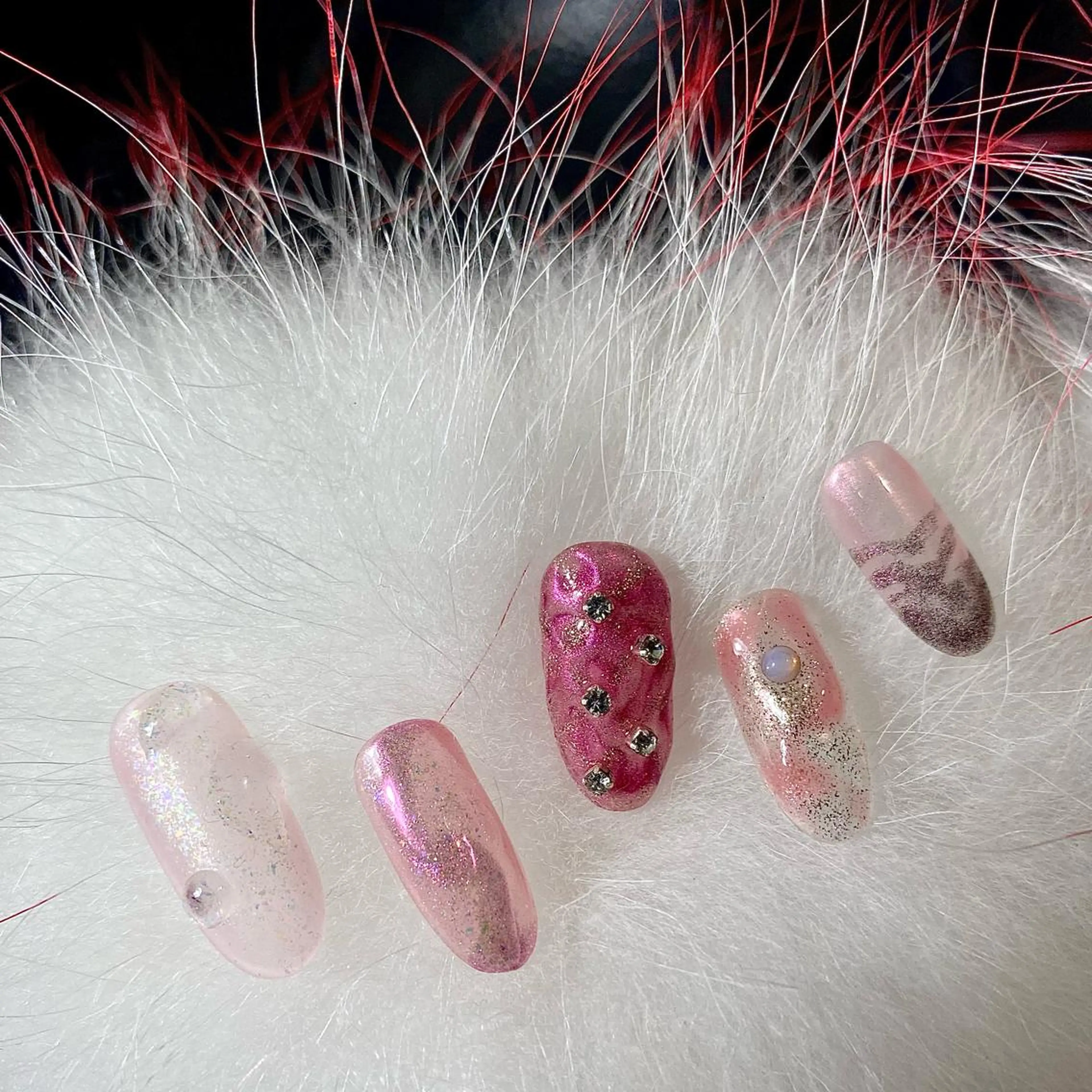 ネイル ピンク C-LOVe Salon所属・Hellcat Nailartのネイルデザイン