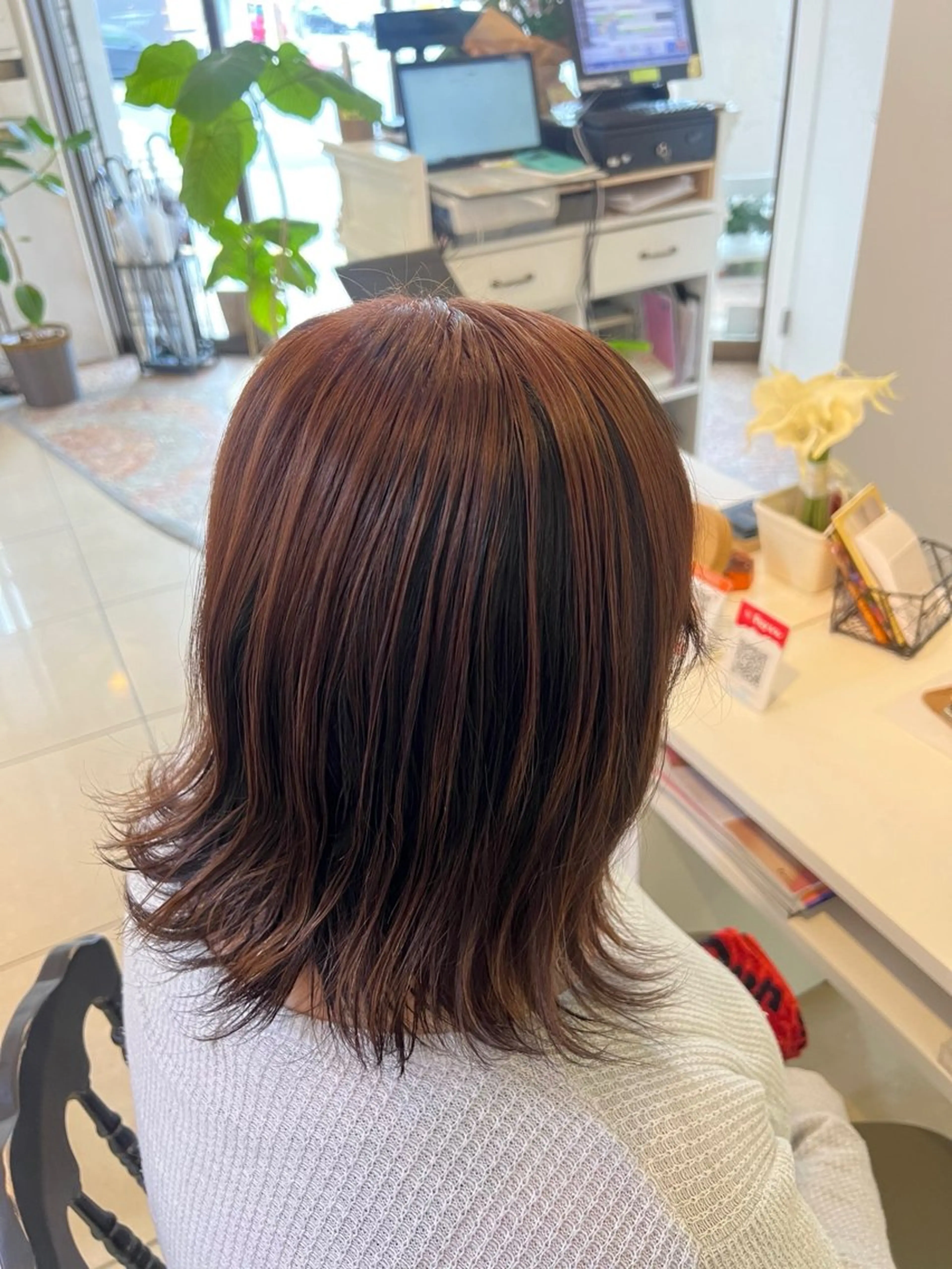 ミディアム トリートメント ヘアカラー トリートメント eMu中央駅店所属・eMuエミュ‪ ¨̮⃝ayakaのヘアスタイル