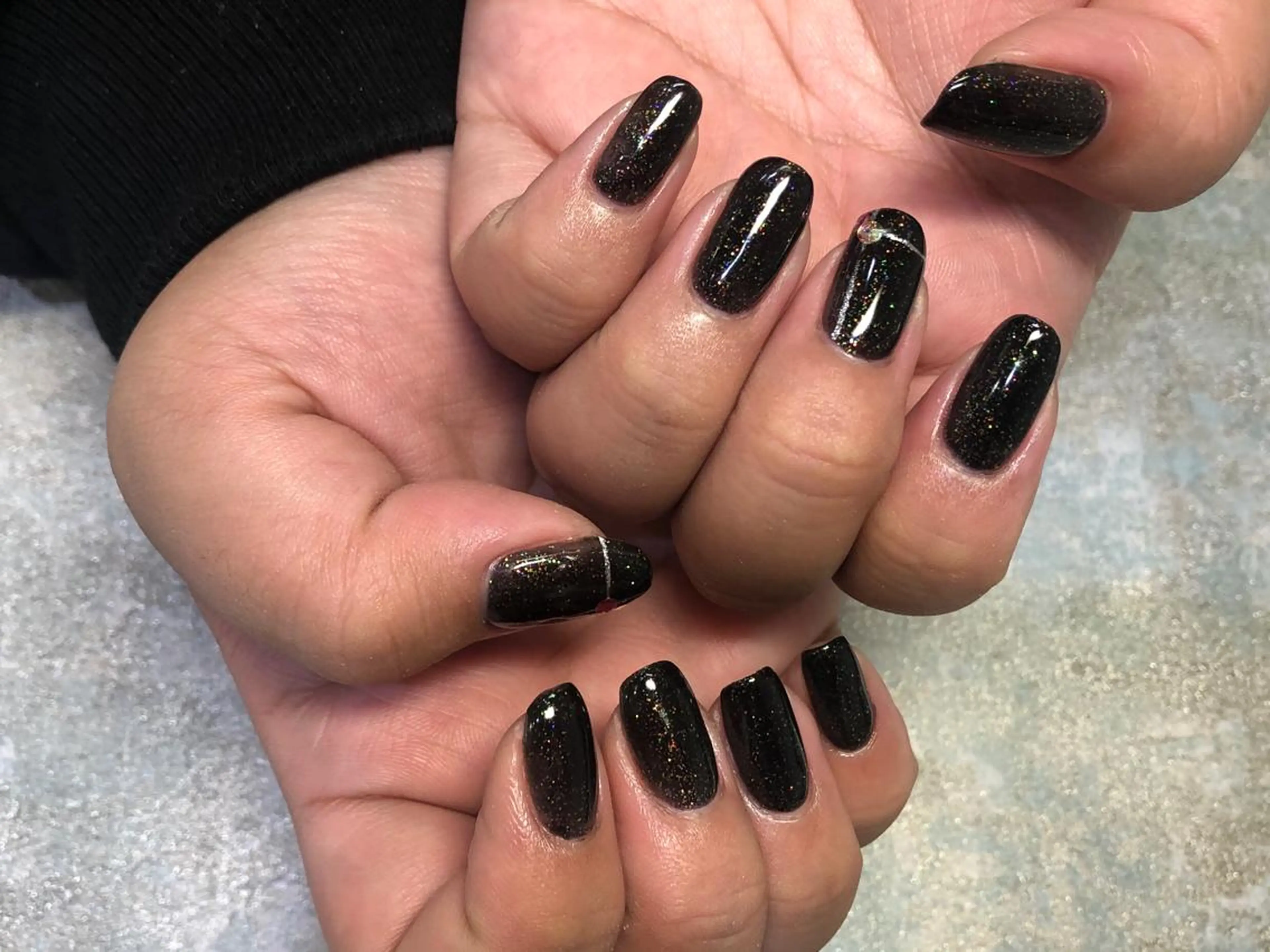 ネイル ラメ(グリッター) ワンカラーネイル ハンドネイル fairy 村居 愛香のネイルデザイン