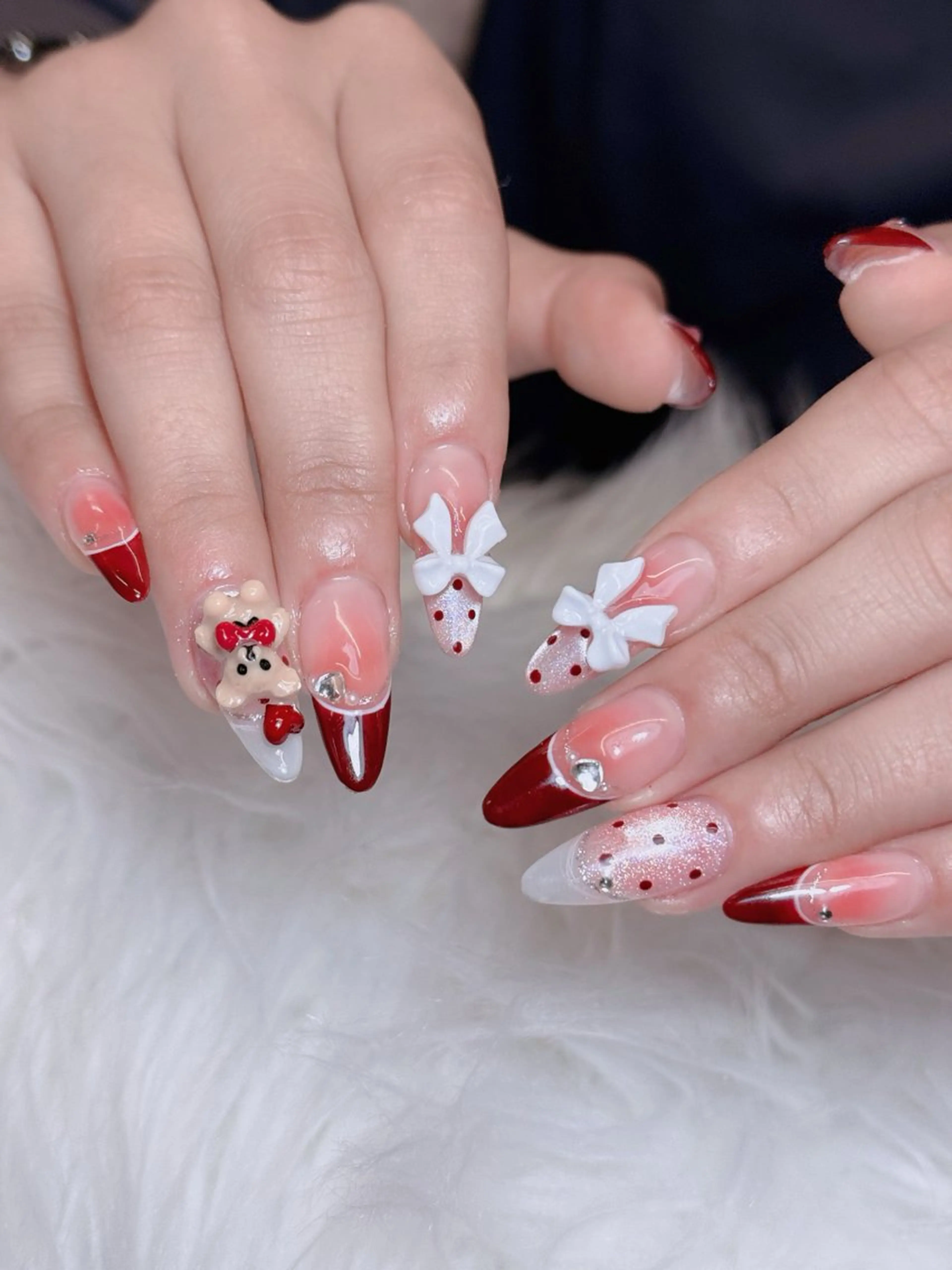 ネイル オーロラネイル チークネイル 長さ出し フレンチネイル ハロウィン ハンドネイル Lumi Nail 新大久保3‘のネイルデザイン