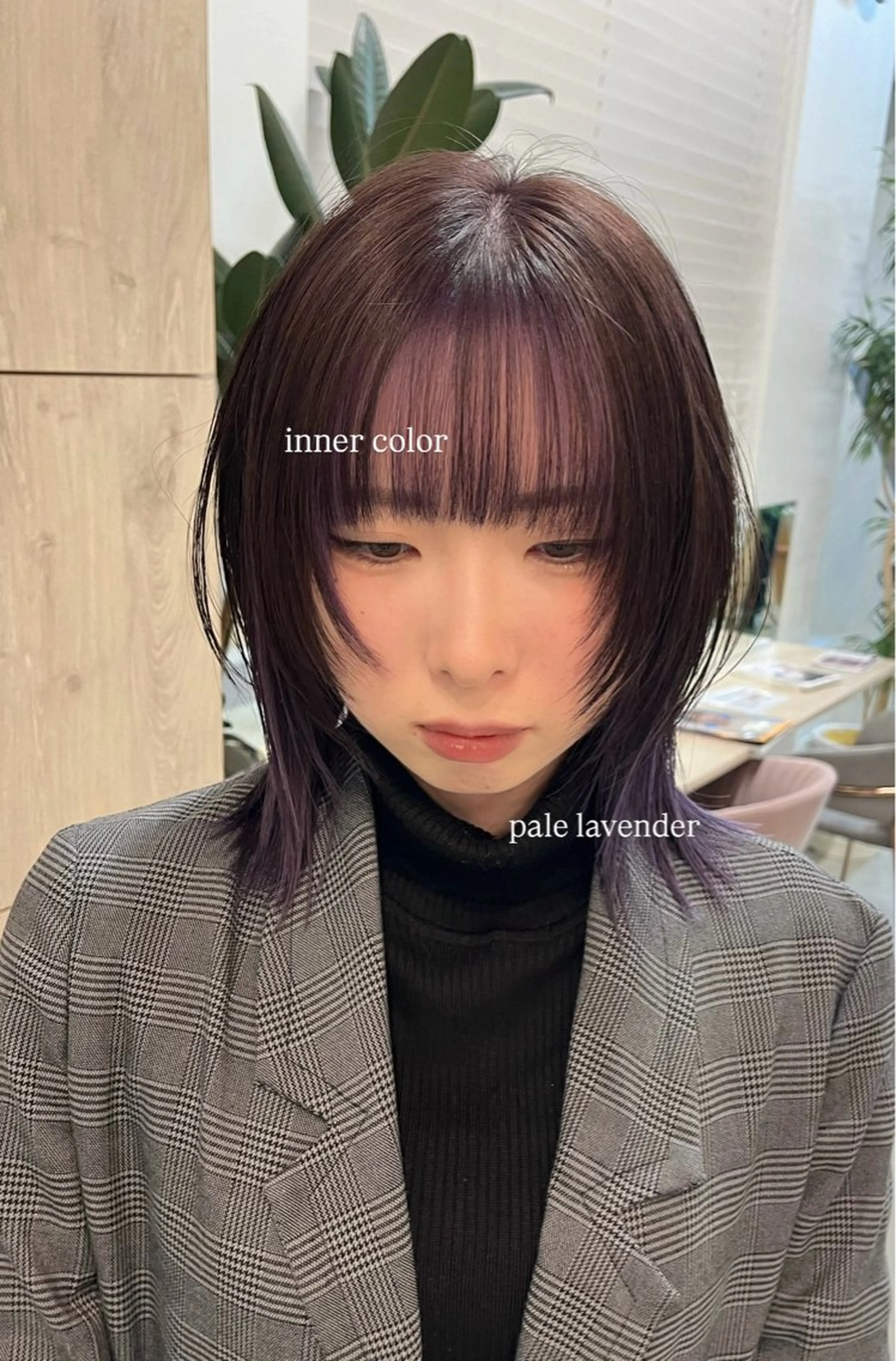 ミディアム ヘアカラー トリートメント marino/ カラー/顔周りカットのヘアスタイル