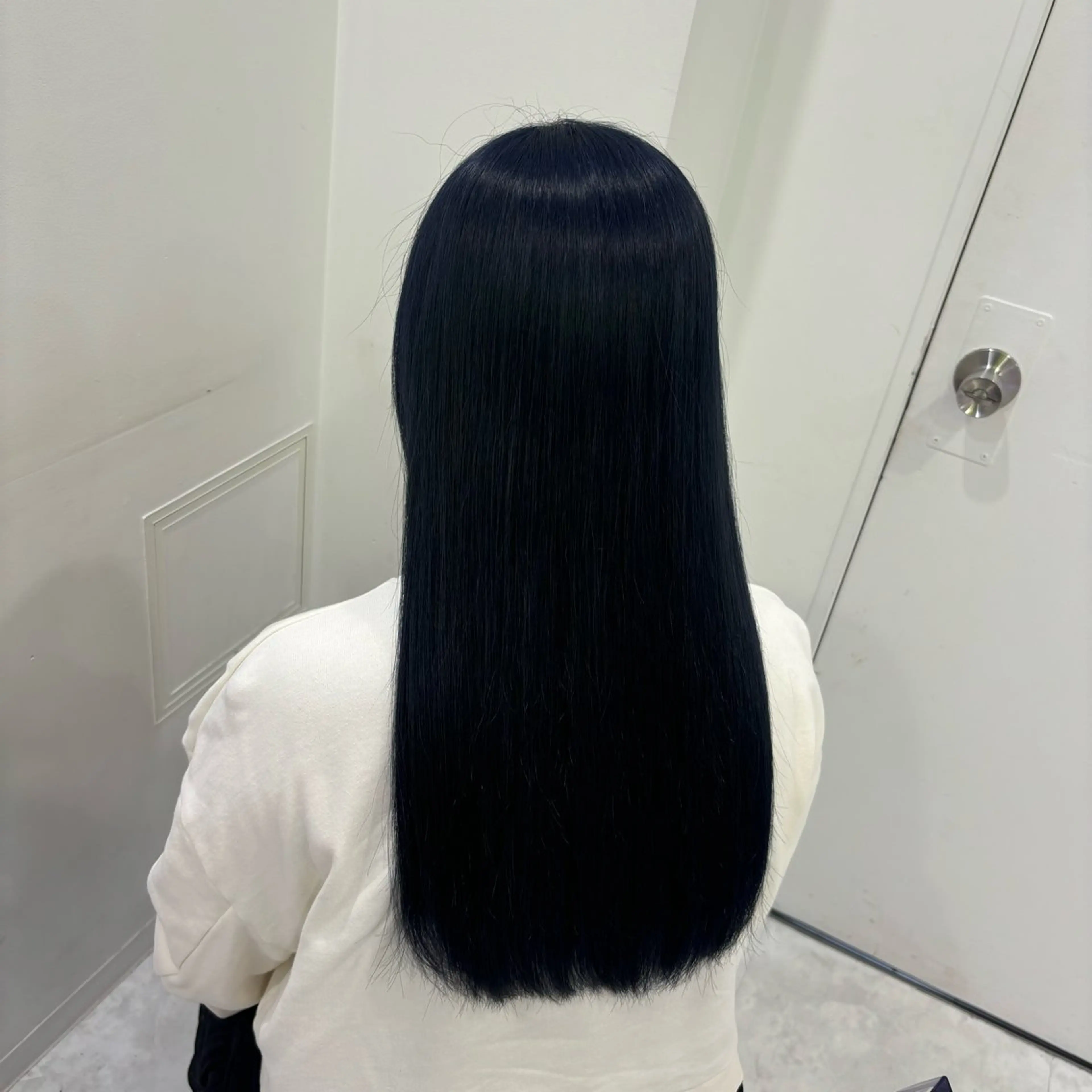 ロング カラー カット ヘアカラー トリートメント 韓国っぽ♡寒色/暗髪 🫧MOEKA🦋のヘアスタイル