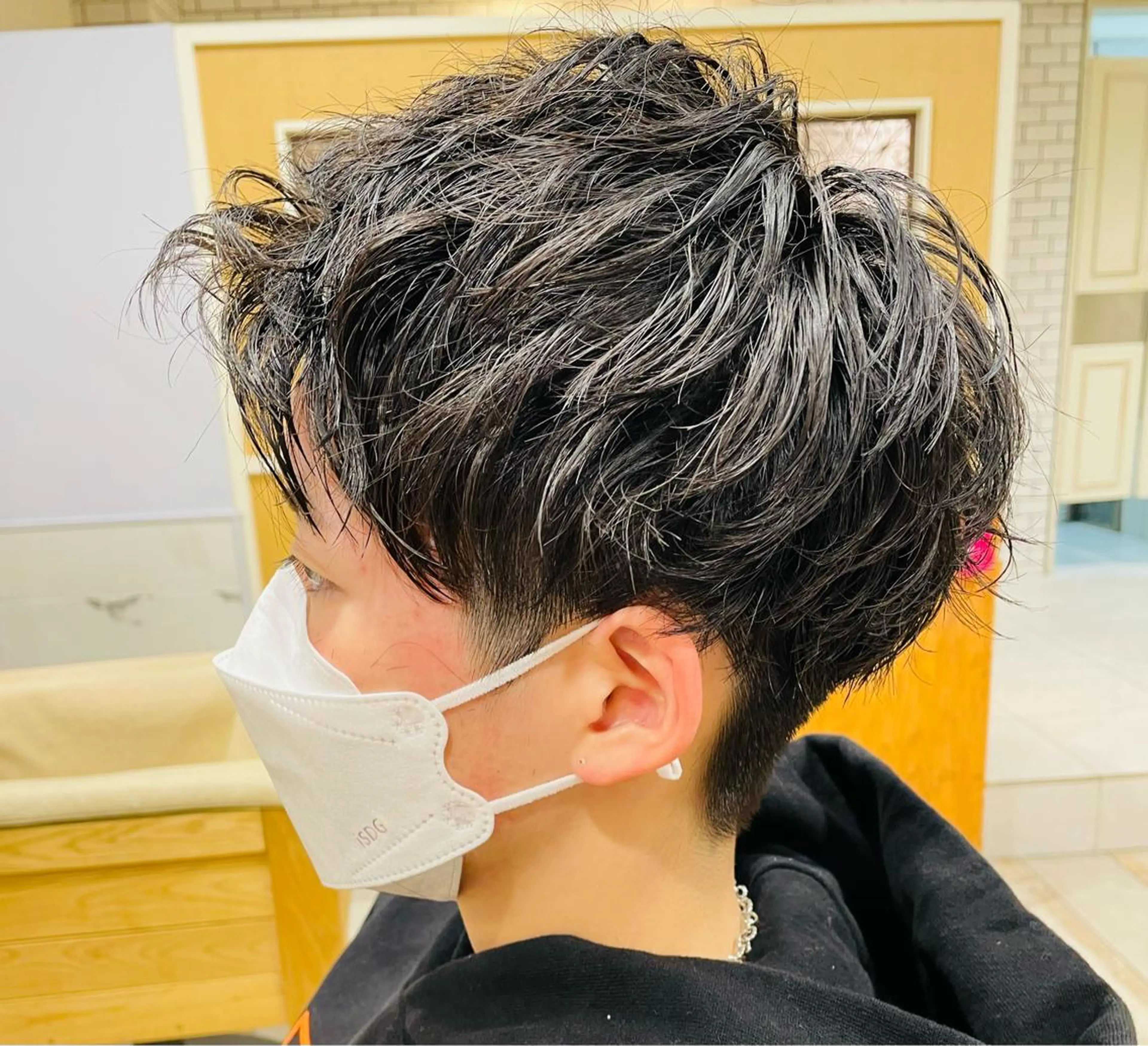 ショート パーマ メンズ カット パーマ すげ さやかのヘアスタイル