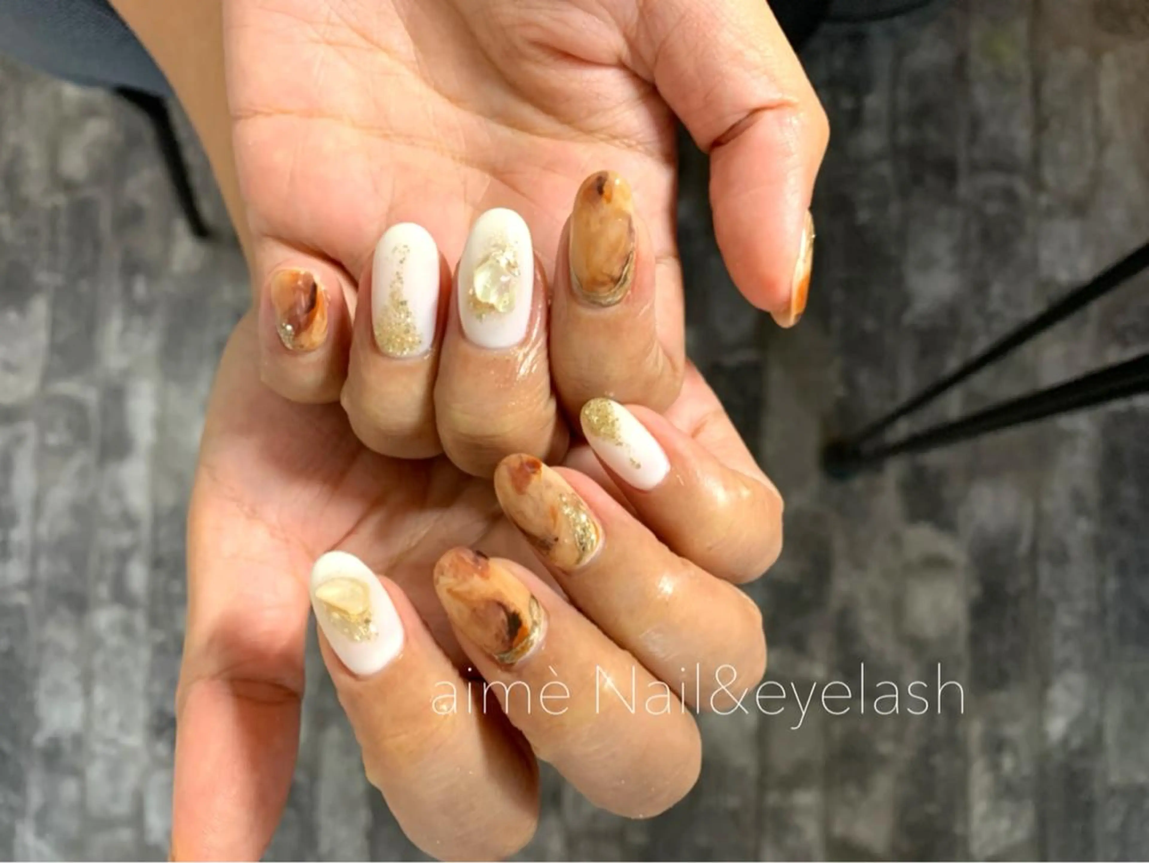 ネイル ニュアンスネイル aime 中崎町のネイルデザイン