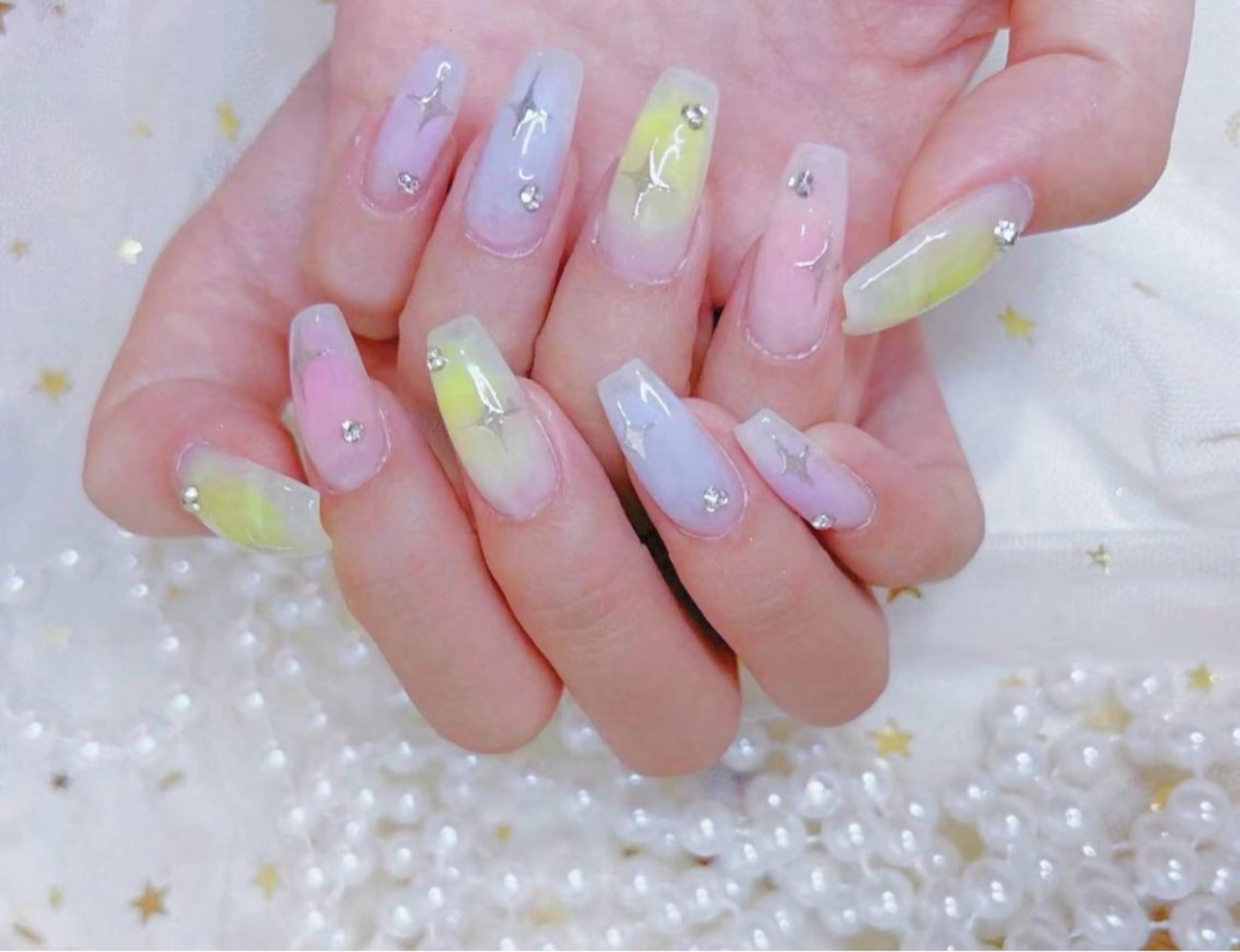 ネイル アートネイル フットネイル ジェルネイル ハート マグネットネイル Babarla　Nail　Salon所属・babarla Nailのネイルデザイン