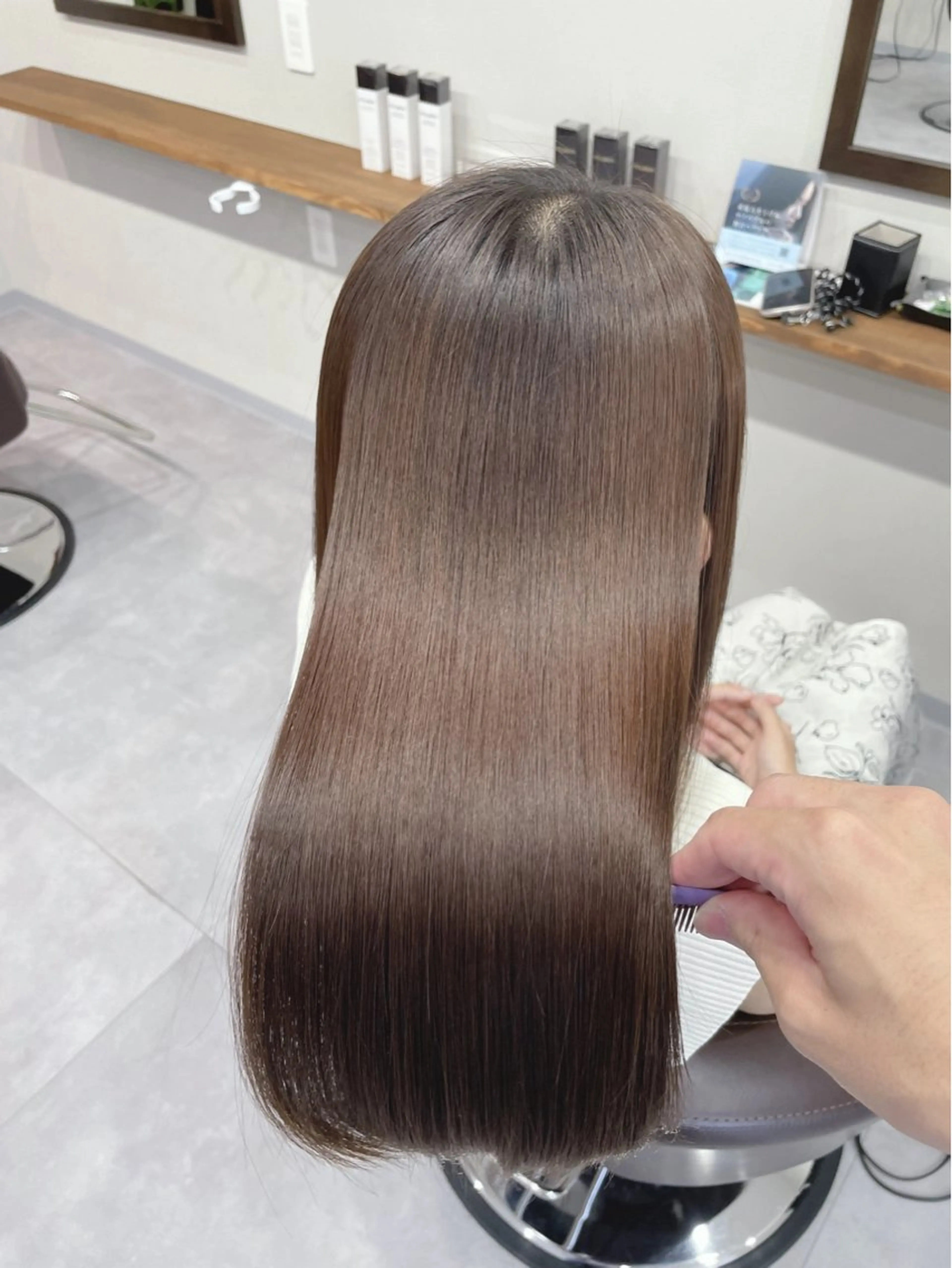 ロング カット 縮毛矯正 トリートメント 縮毛矯正、髪質改善／ 松田 龍之介のヘアスタイル