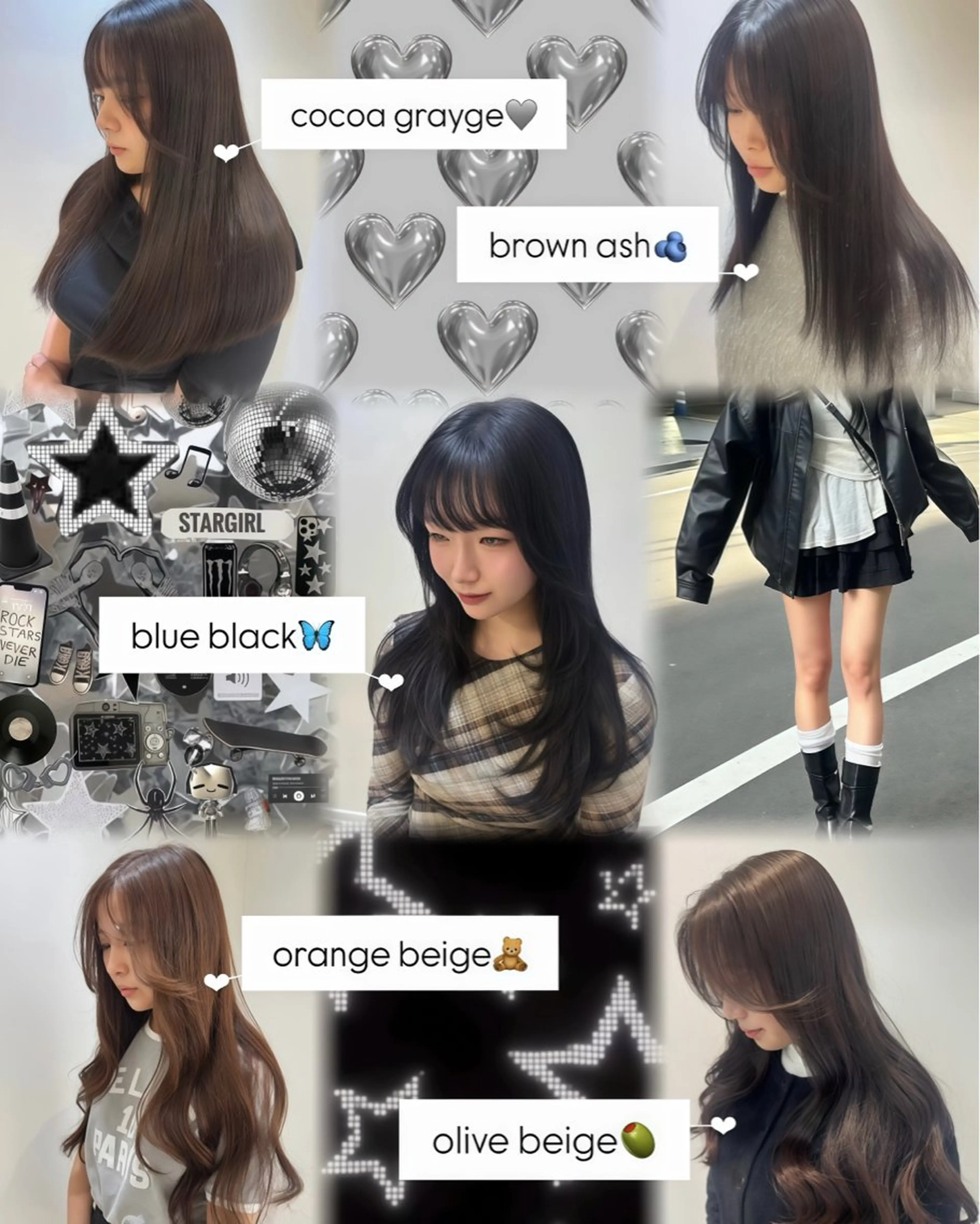 ロング カラー カット ヘアカラー 韓国レイヤーカット/ くすみカラー/モモのヘアスタイル