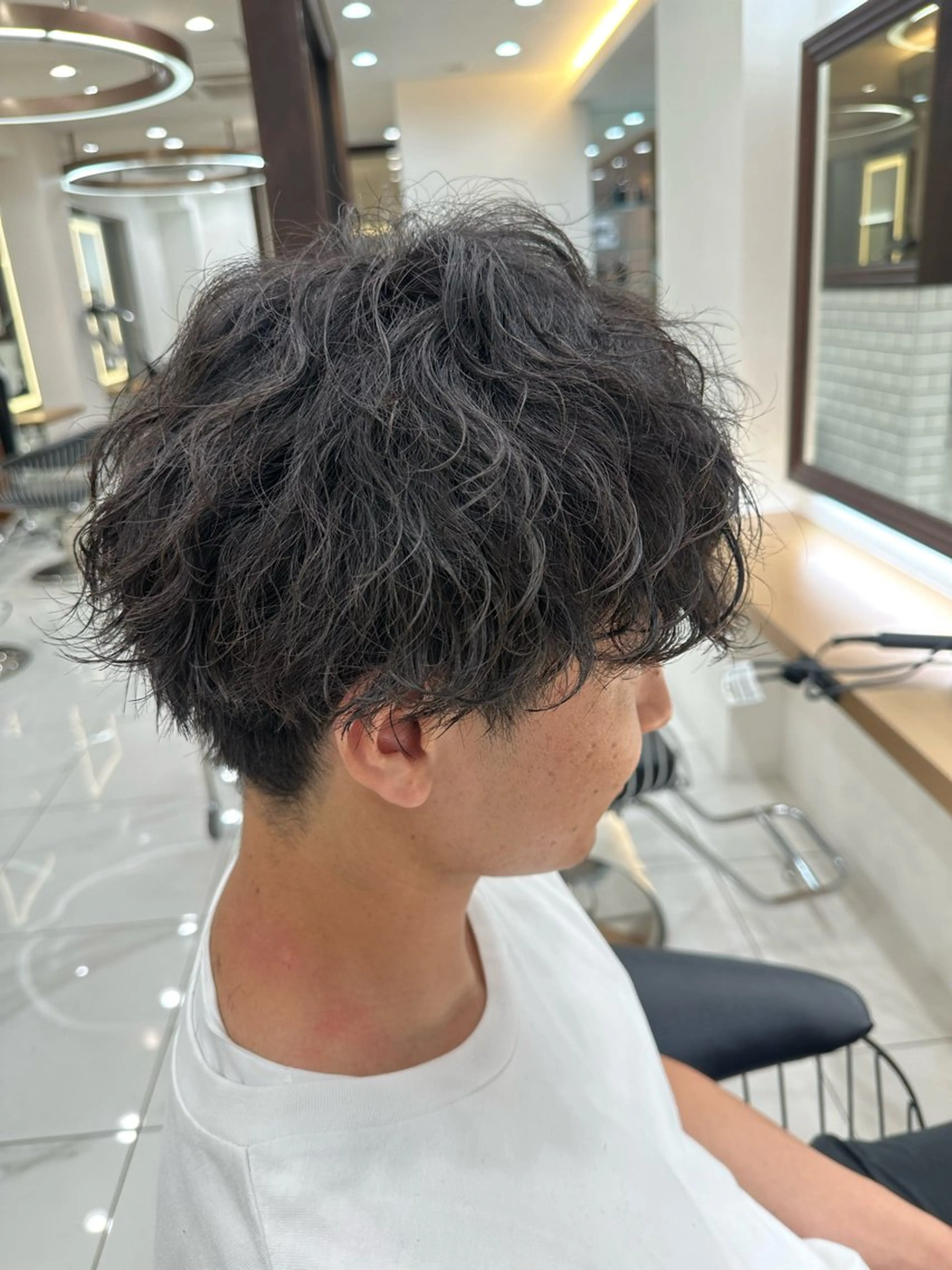 メンズ メンズパーマ 学生(メンズ向け) パーマ 白髪ぼかし/白髪 メッシュ/ゆうとのヘアスタイル