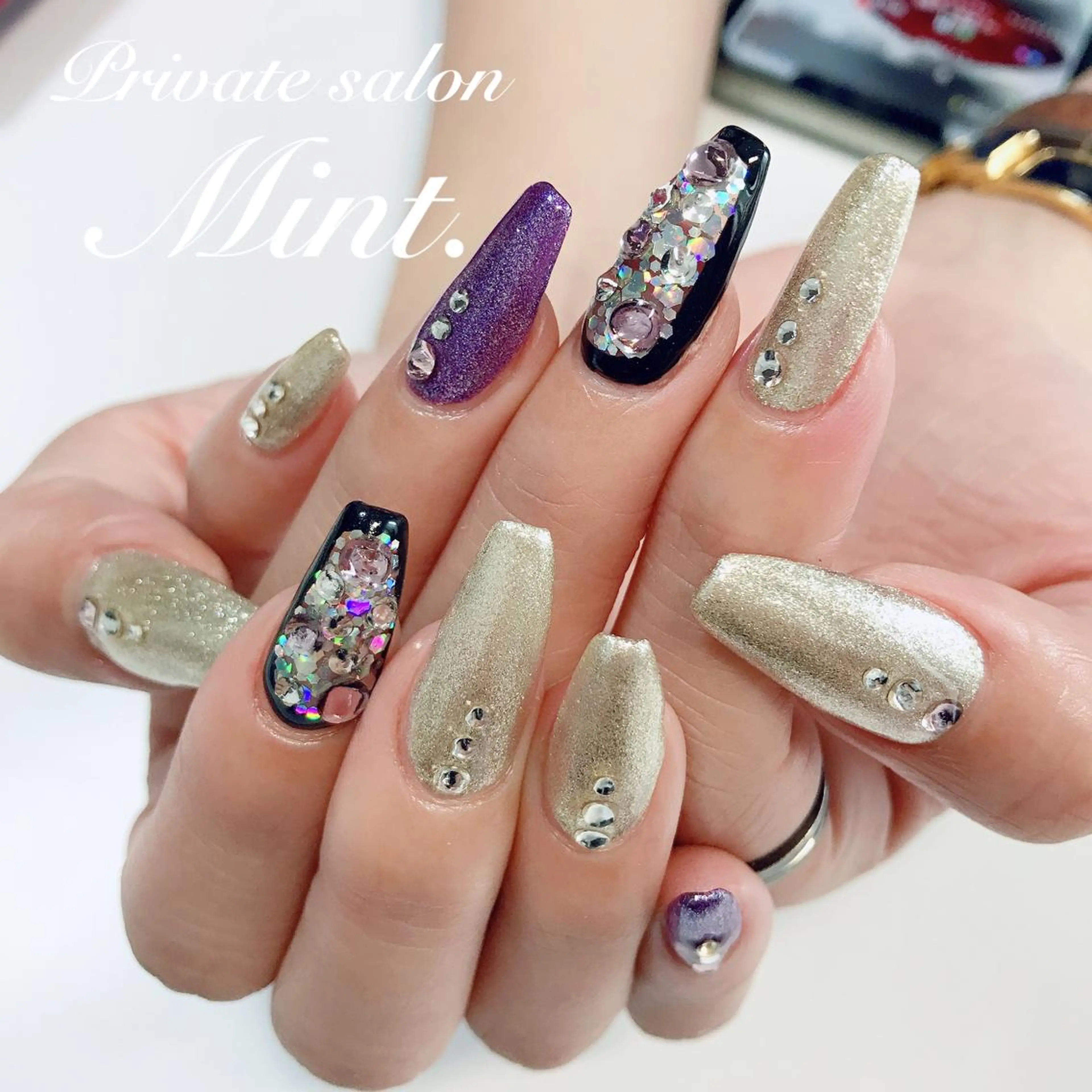 ロング ネイル ジェルネイル スカルプネイル Mint. nailのネイルデザイン