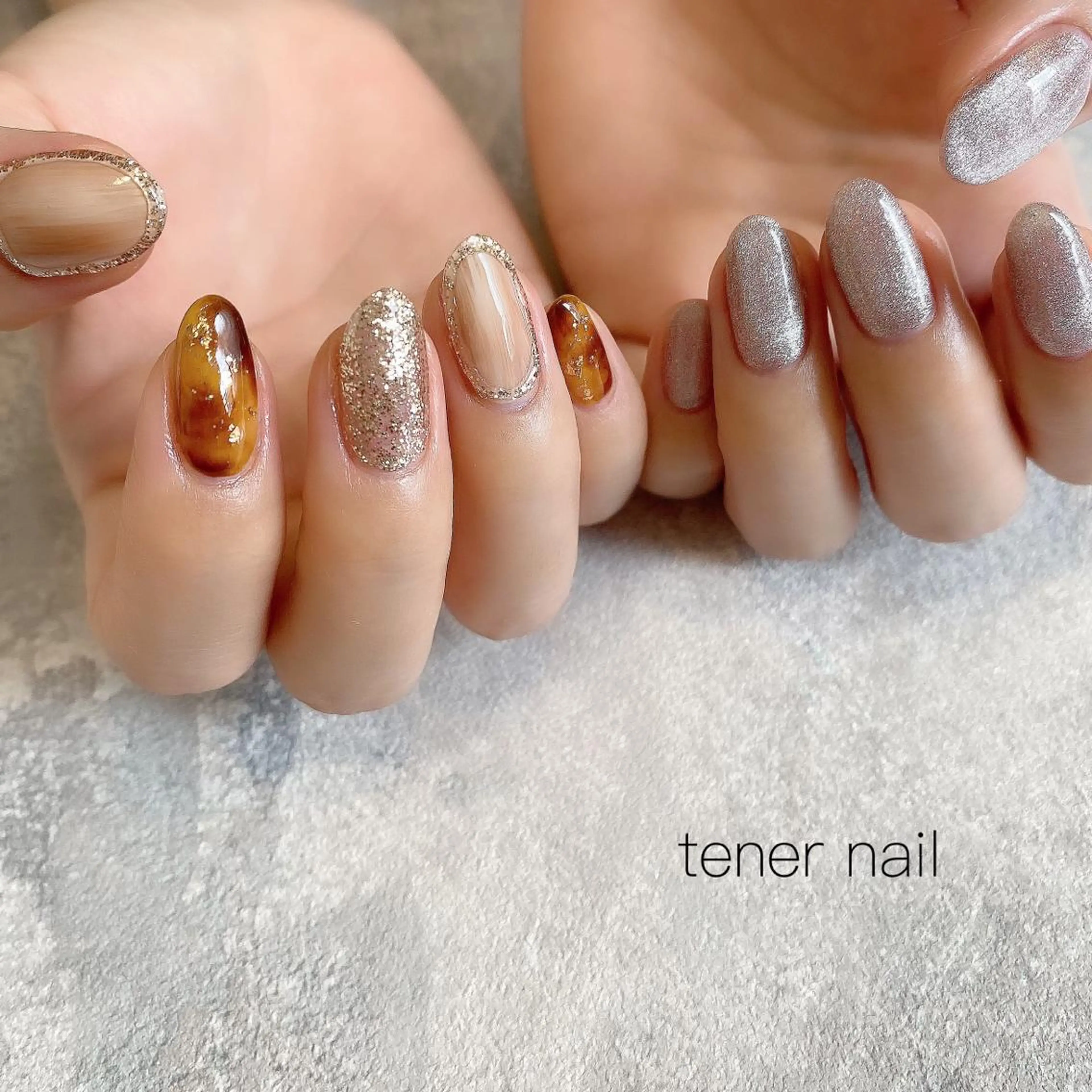 ネイル べっ甲ネイル tener  nail  テネルネイル所属・テネルネイル tener nailのネイルデザイン