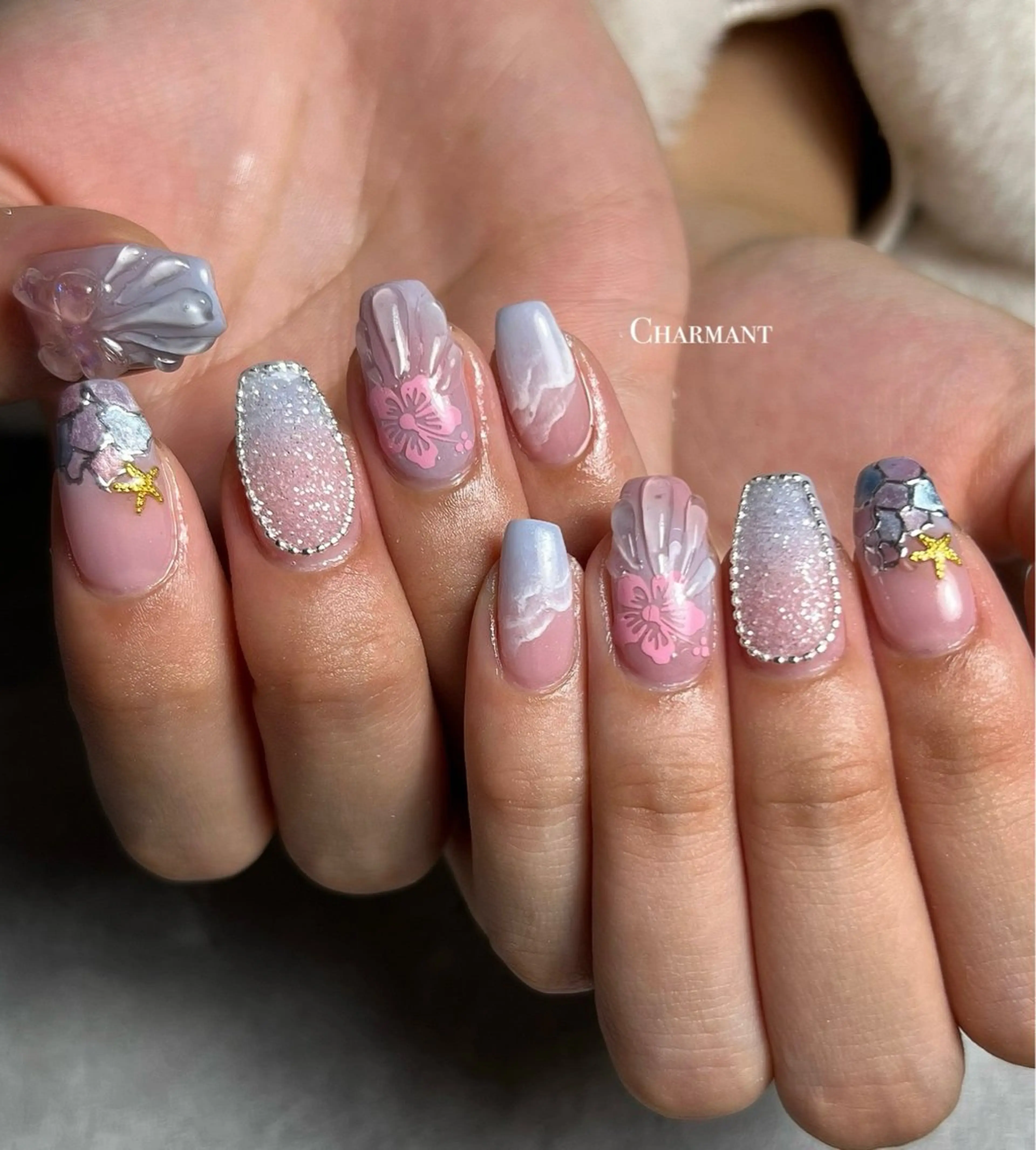 ネイル ハンドネイル Minako 【Charmant】のネイルデザイン