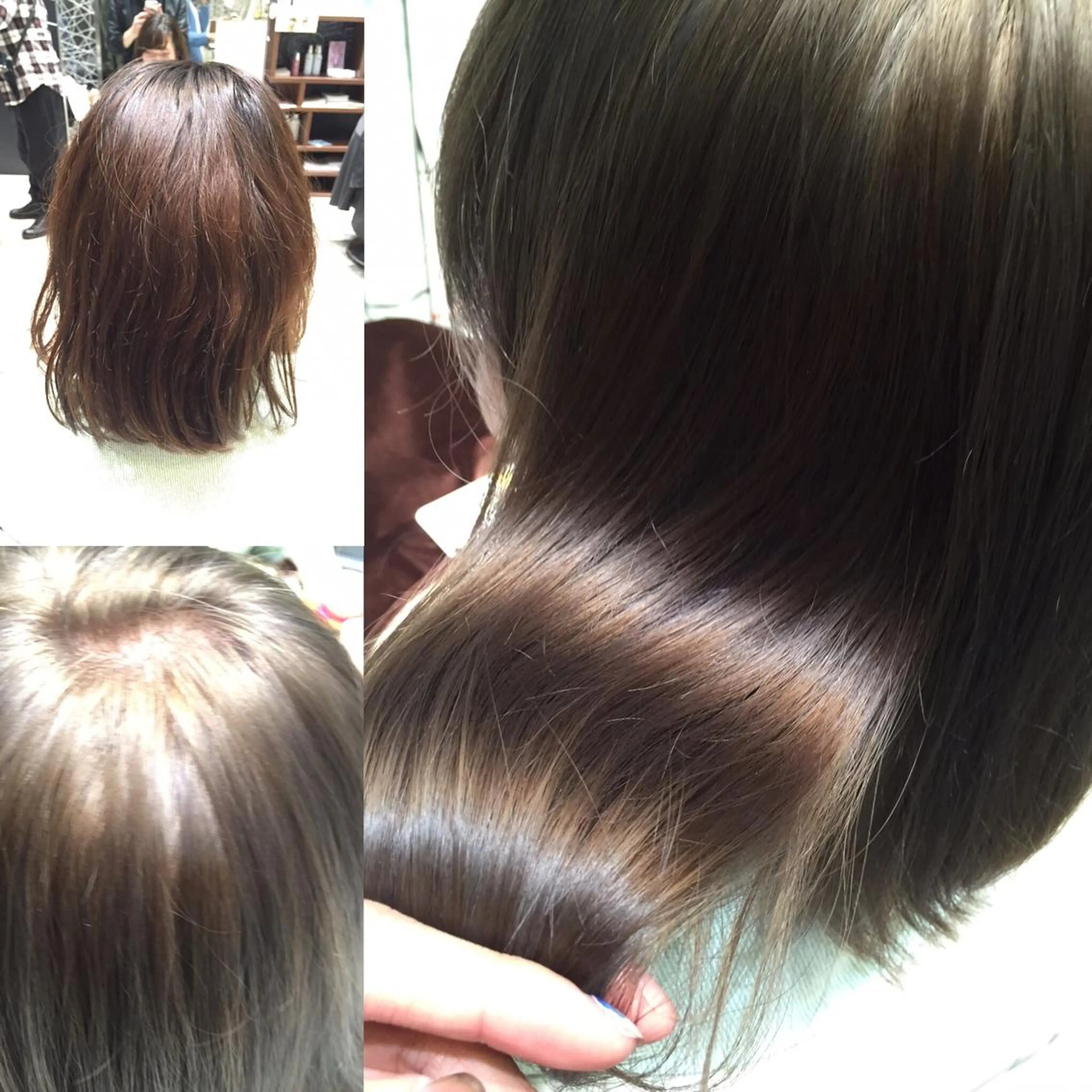 ミディアム セミロング ロング カラー グレージュ Re:ta KANZOのヘアスタイル