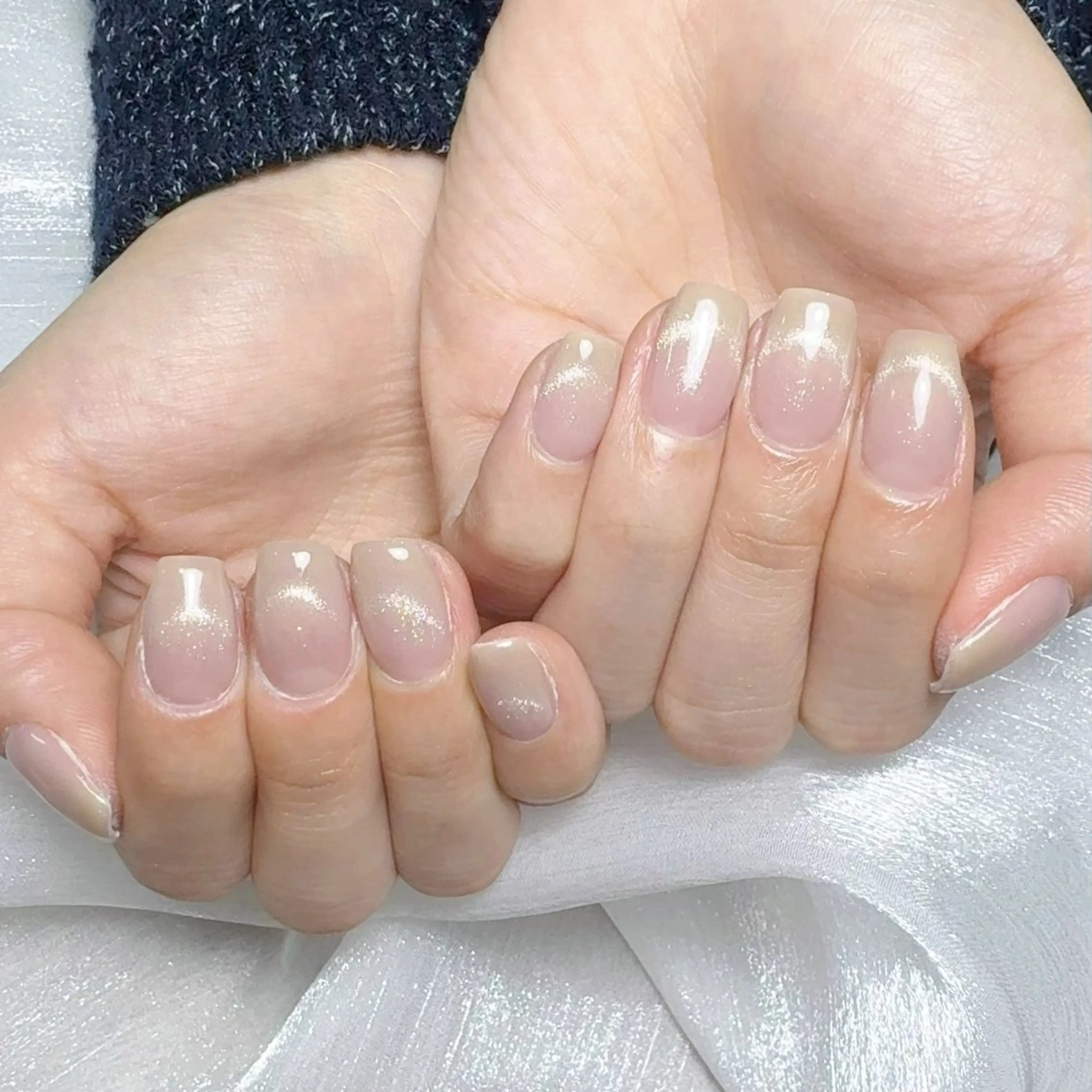 メンズ ネイル メンズ韓国風 アートネイル オーロラネイル ガーリー キラキラネイル ハンドネイル Nail salon 木にいるのネイルデザイン