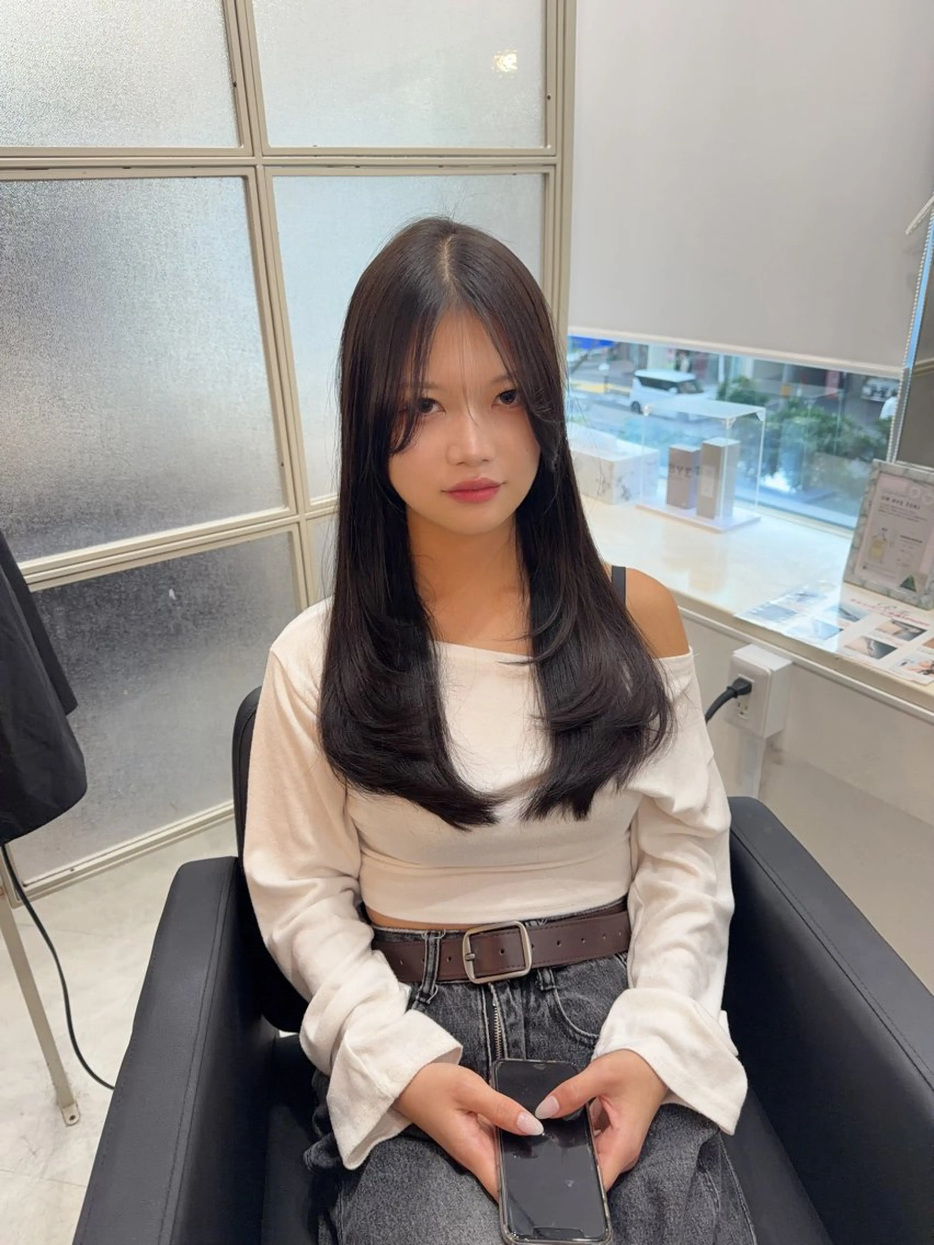 ロング カラー レイヤーカット カット ヘアカラー トリートメント marshu 梅田所属・韓国ヘア/髪質改善 /natsuki🧸のヘアスタイル