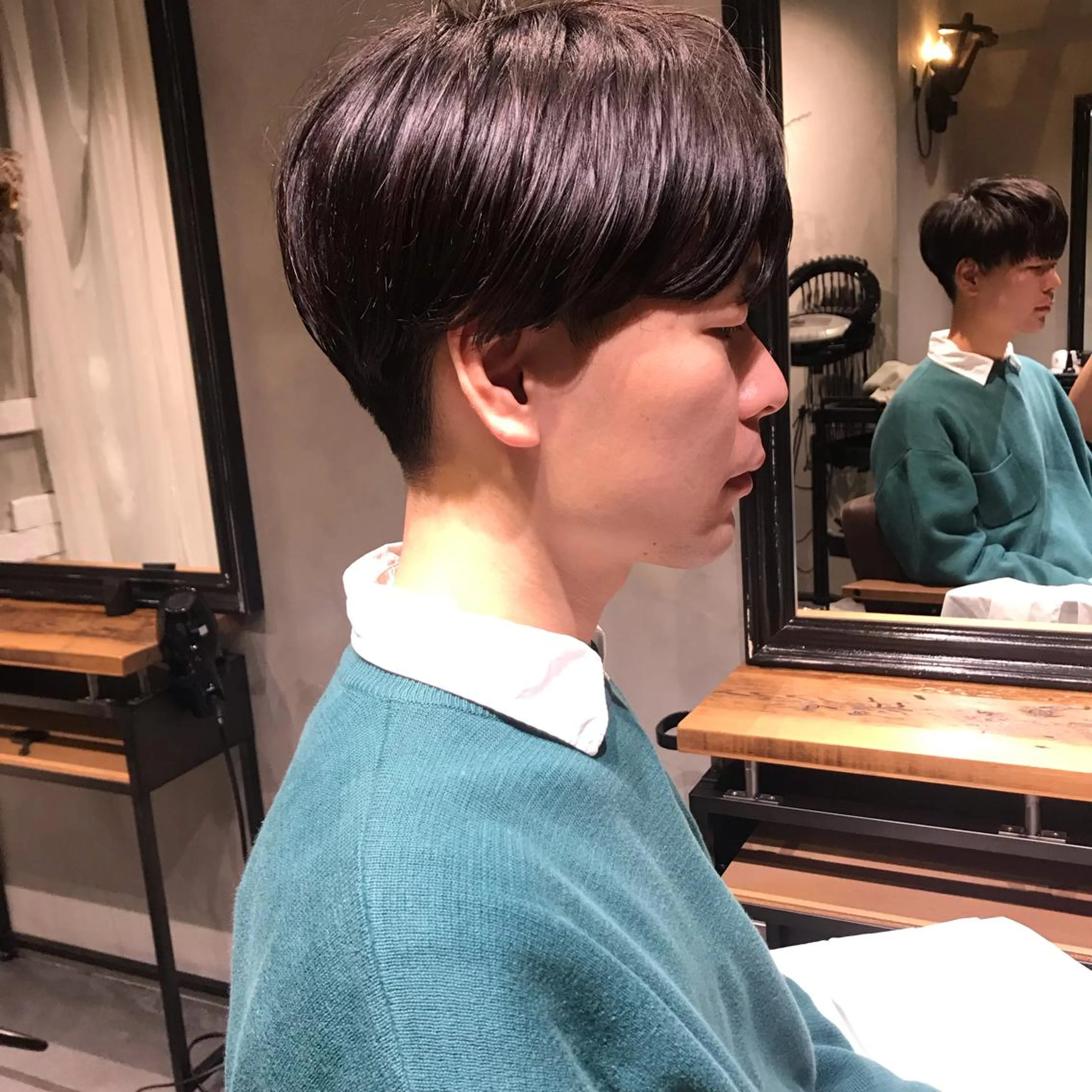 メンズ マッシュ 刈り上げ カット トリートメント 柔らかブラウン/顔周 りレイヤー♡ユウシのヘアスタイル