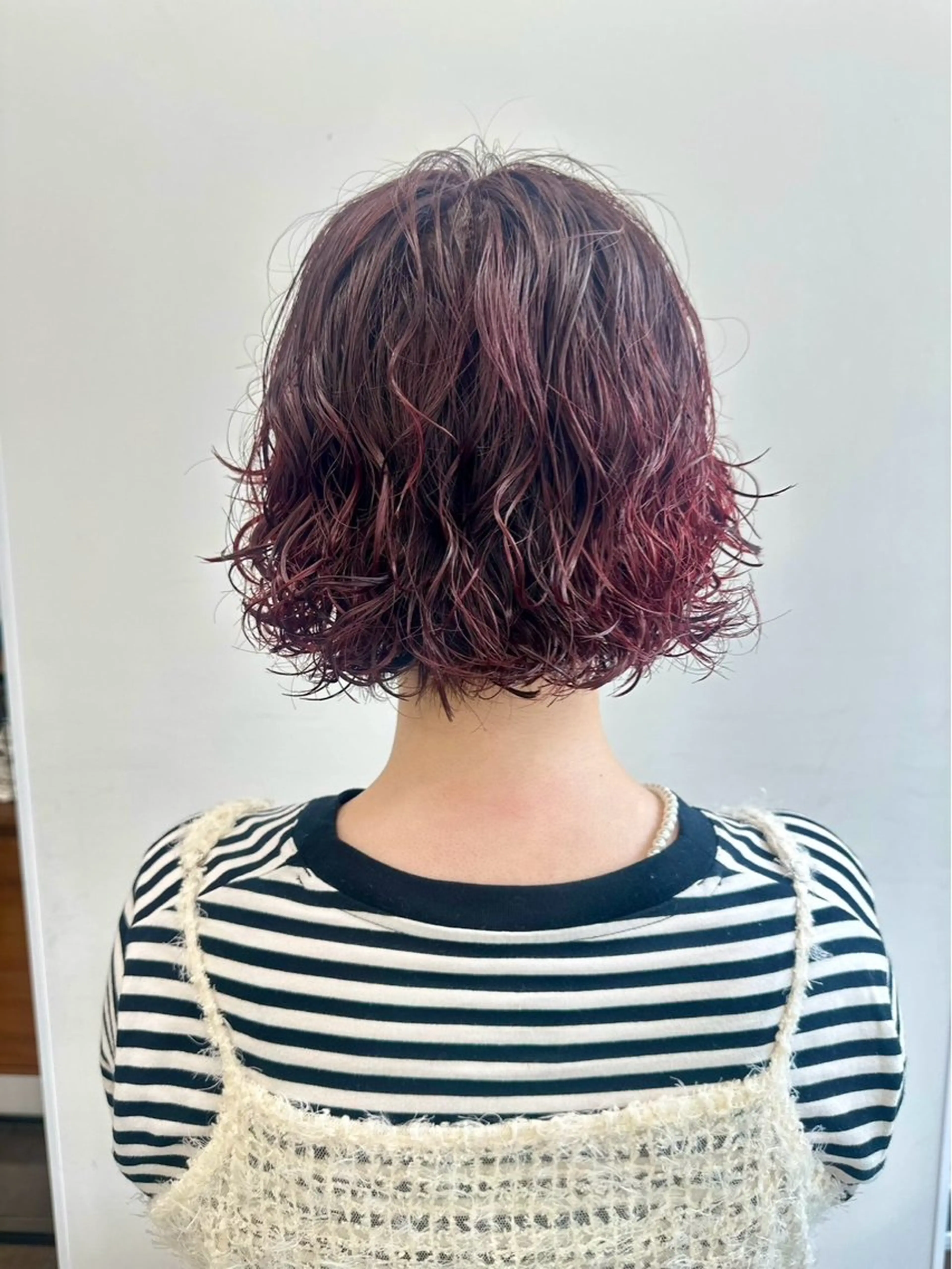 ショート パーマ ボブ かどたはるな レイヤー/パーマのヘアスタイル