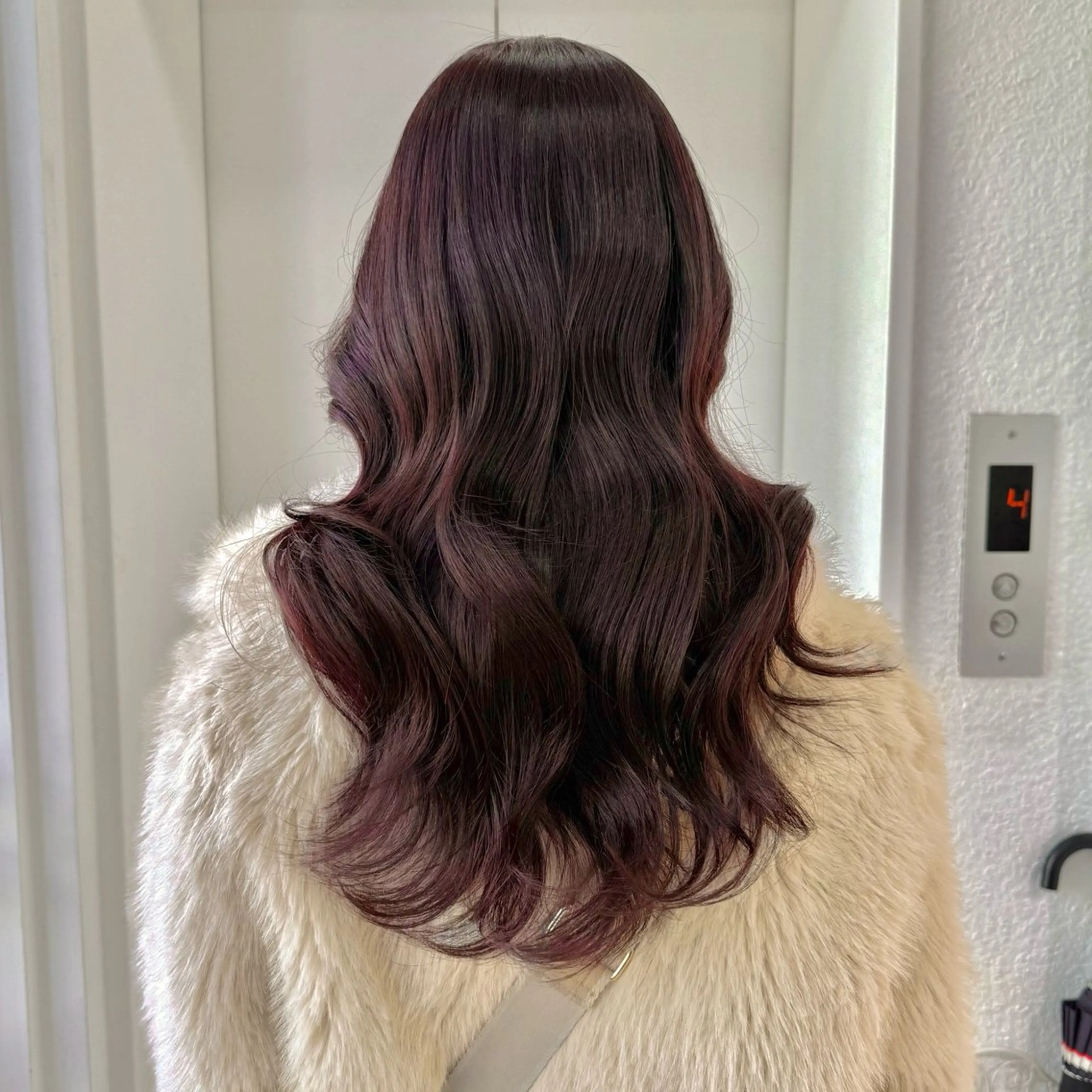 ロング カラー ボルドーカラー カット ヘアカラー トリートメント 髪質改善”透け感" カラー/Hono🪞のヘアスタイル