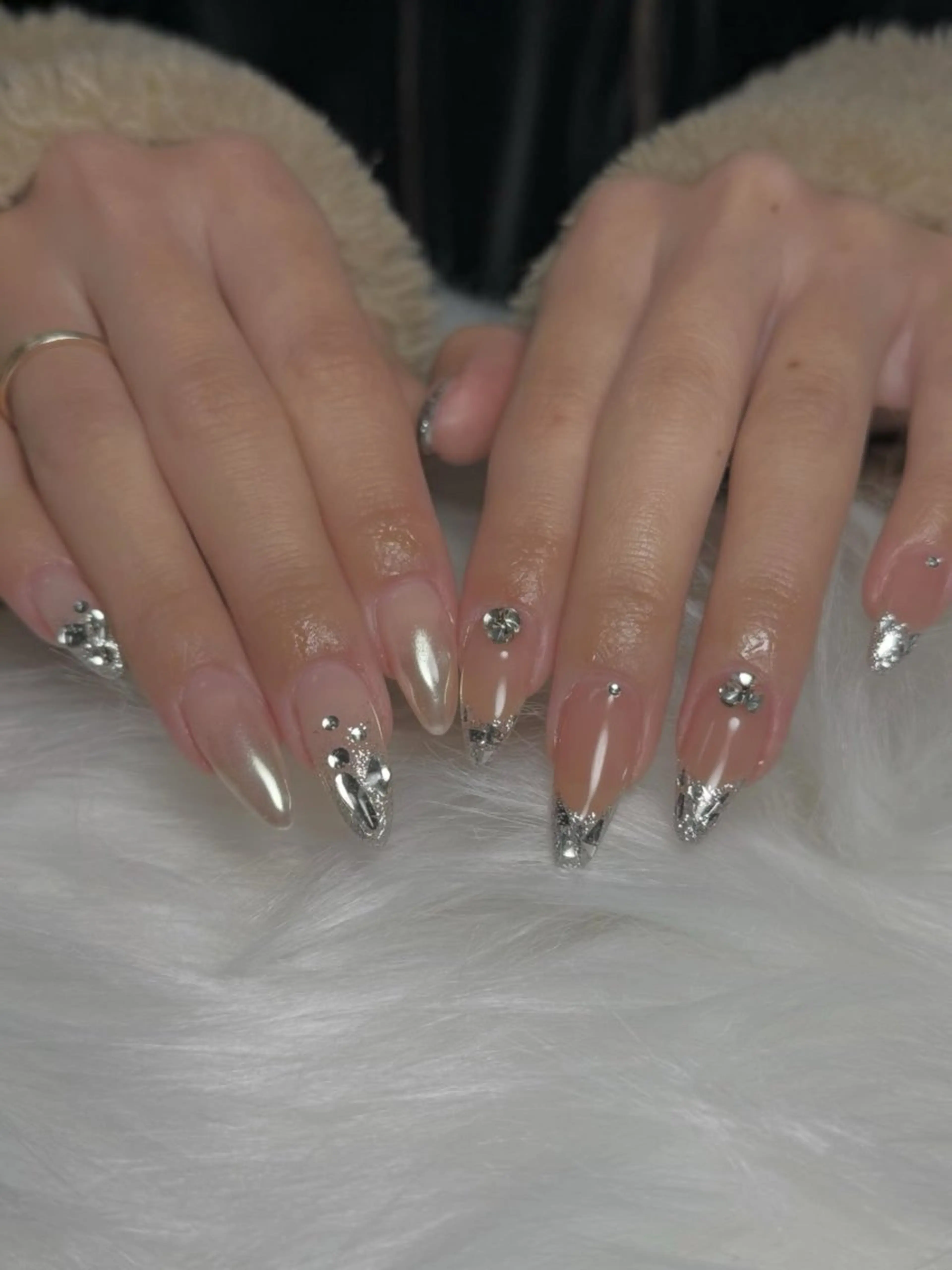 ネイル アートネイル 長さ出し ジェルネイル マグネットネイル ニュアンスネイル ハンドネイル KIM キムのネイルデザイン