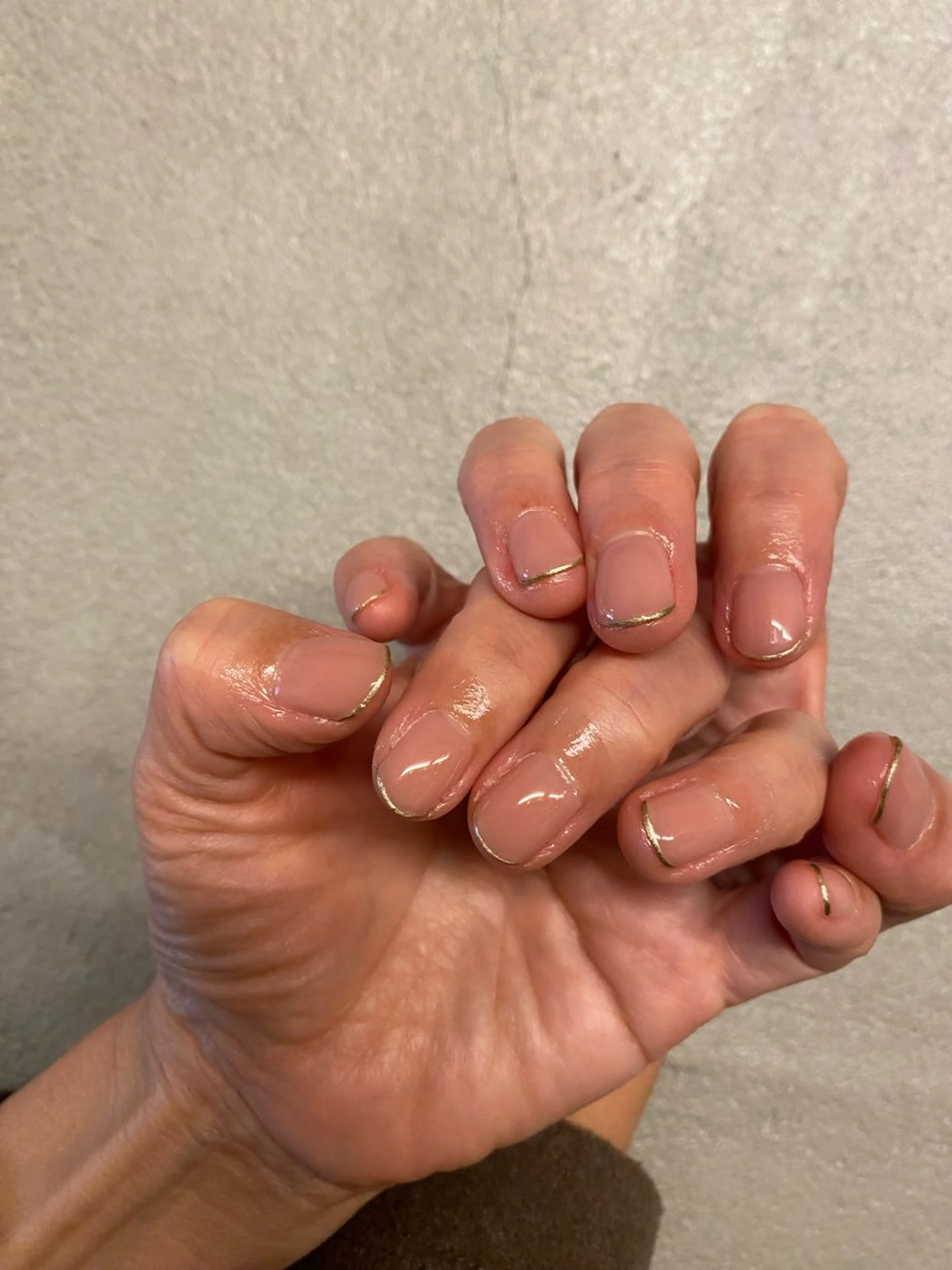 ネイル フレンチネイル ワンカラーネイル ピンク ピンクベージュ ハンドネイル LAJITTO所属・LAJITTO ANJUのネイルデザイン