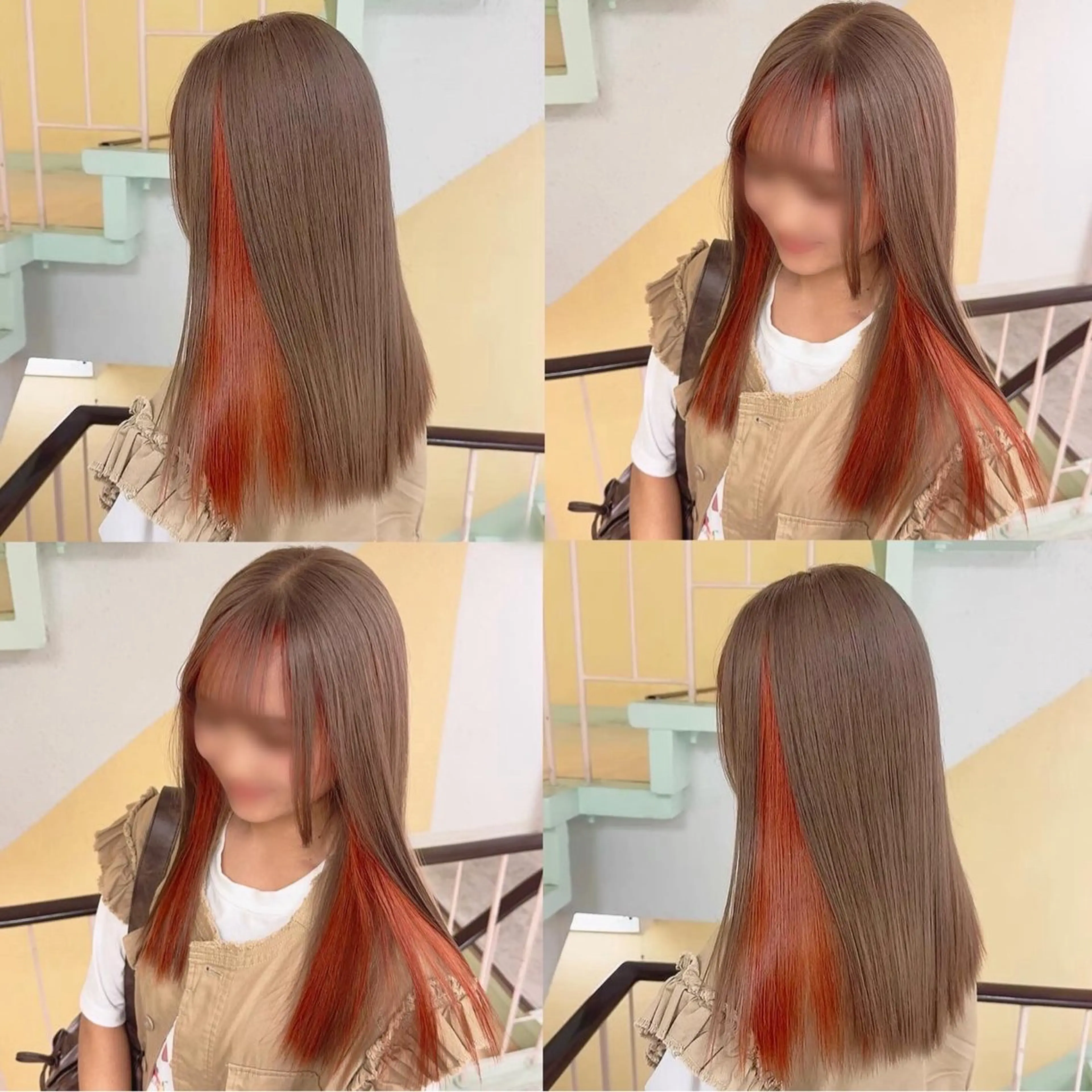 カラー ヘアカラー トリートメント 渋谷:インナーカラー ／🍒エリカ🍒のヘアスタイル