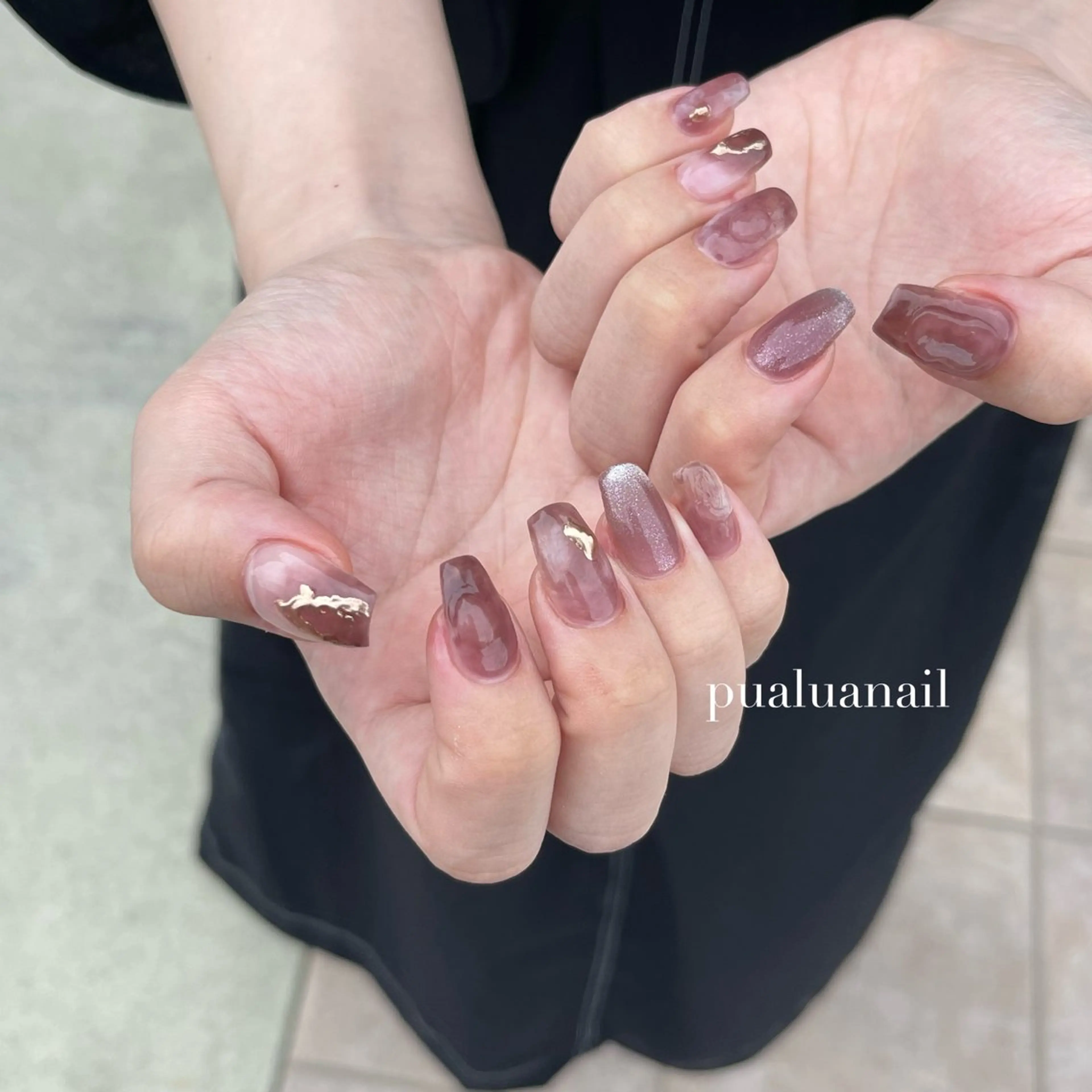 ネイル 韓国ネイル 持ち込み ニュアンスネイル ハンドネイル pualua miharuのネイルデザイン