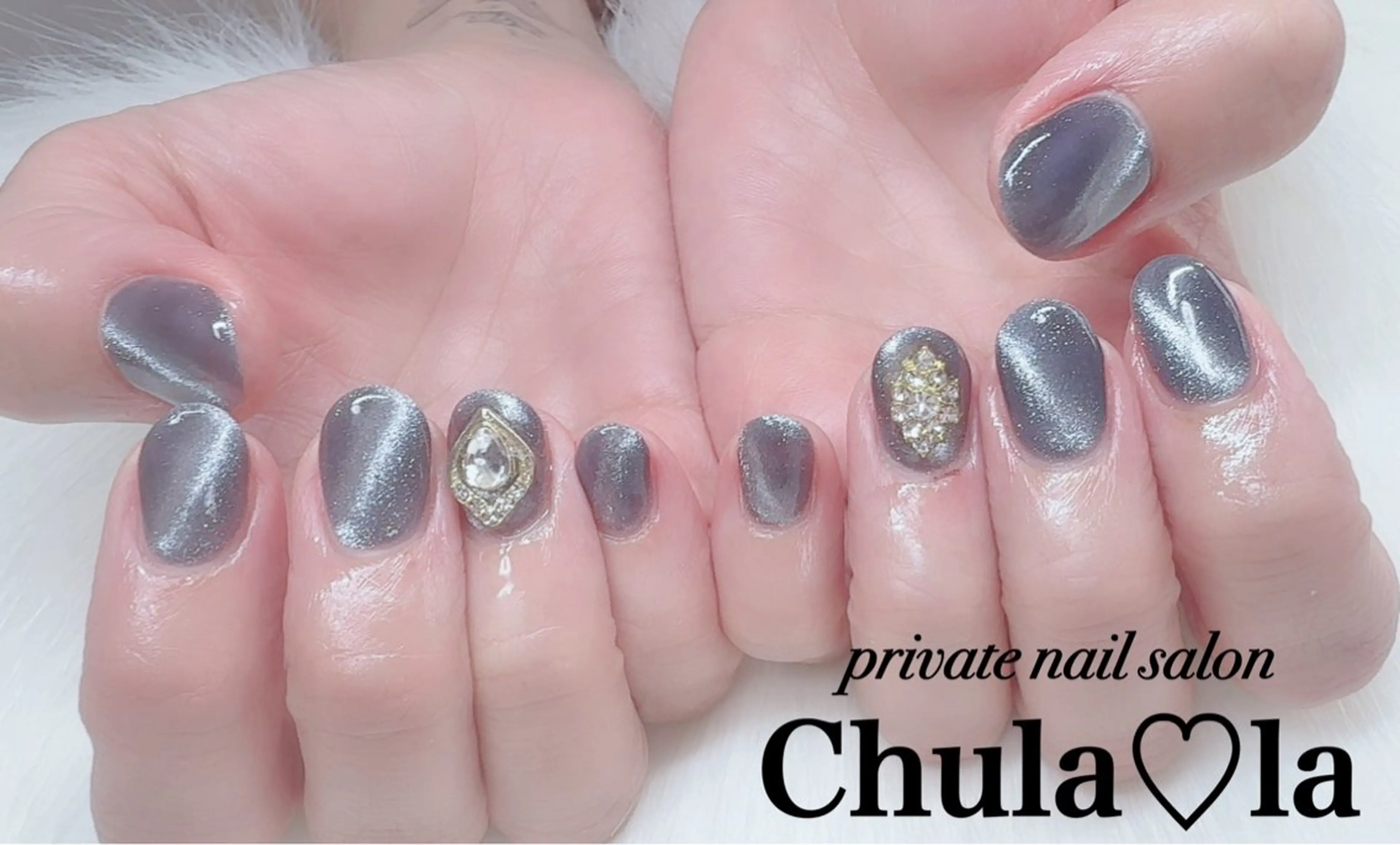 ネイル マグネットネイル ハンドネイル Chula♡la 豊見城市高安のネイルデザイン