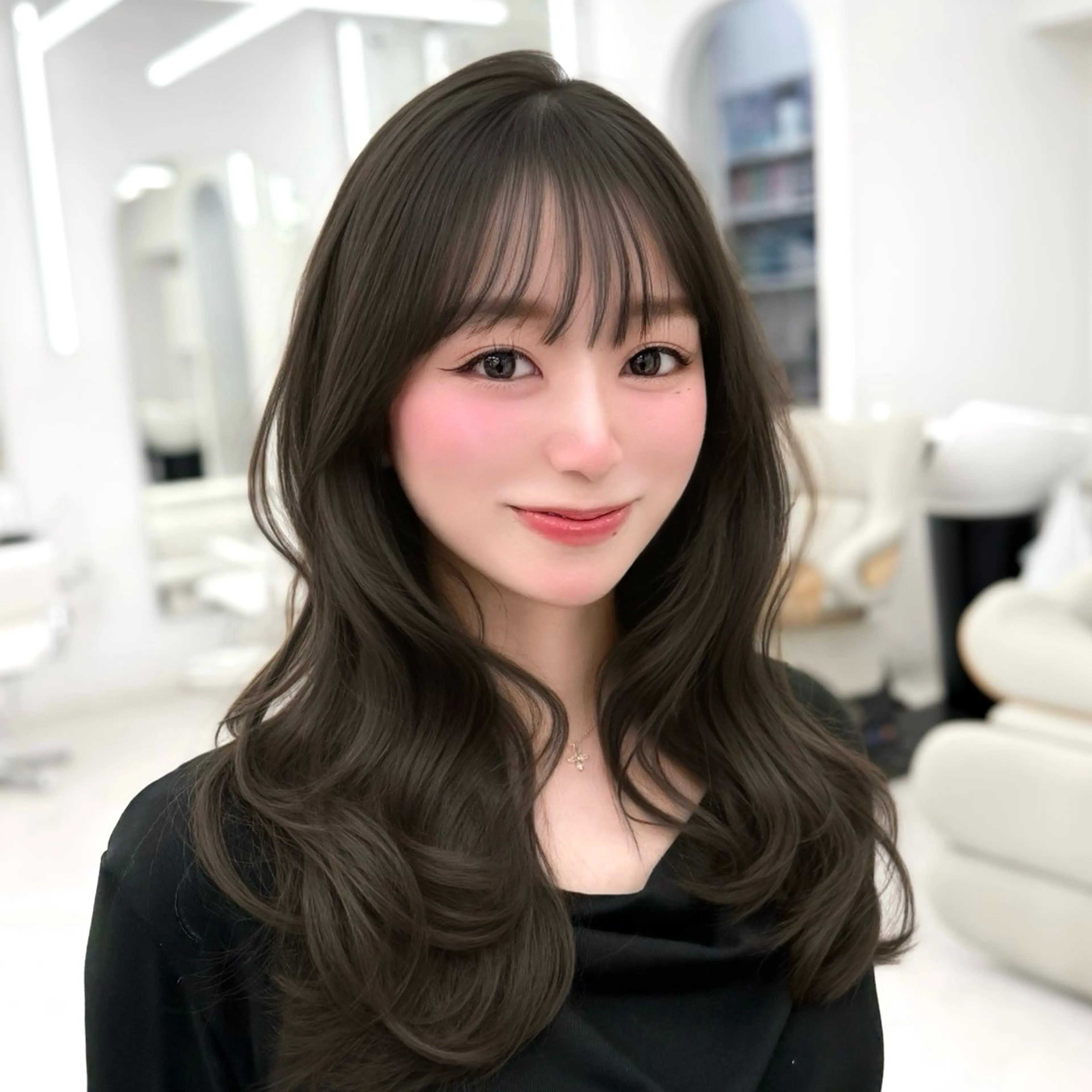 ロング カラー くびれヘア 髪質改善 韓国風ヘア レイヤーカット 似合わせカット カット ヘアカラー トリートメント 韓国ヘア🇰🇷× 髪質改善🫧テルのヘアスタイル