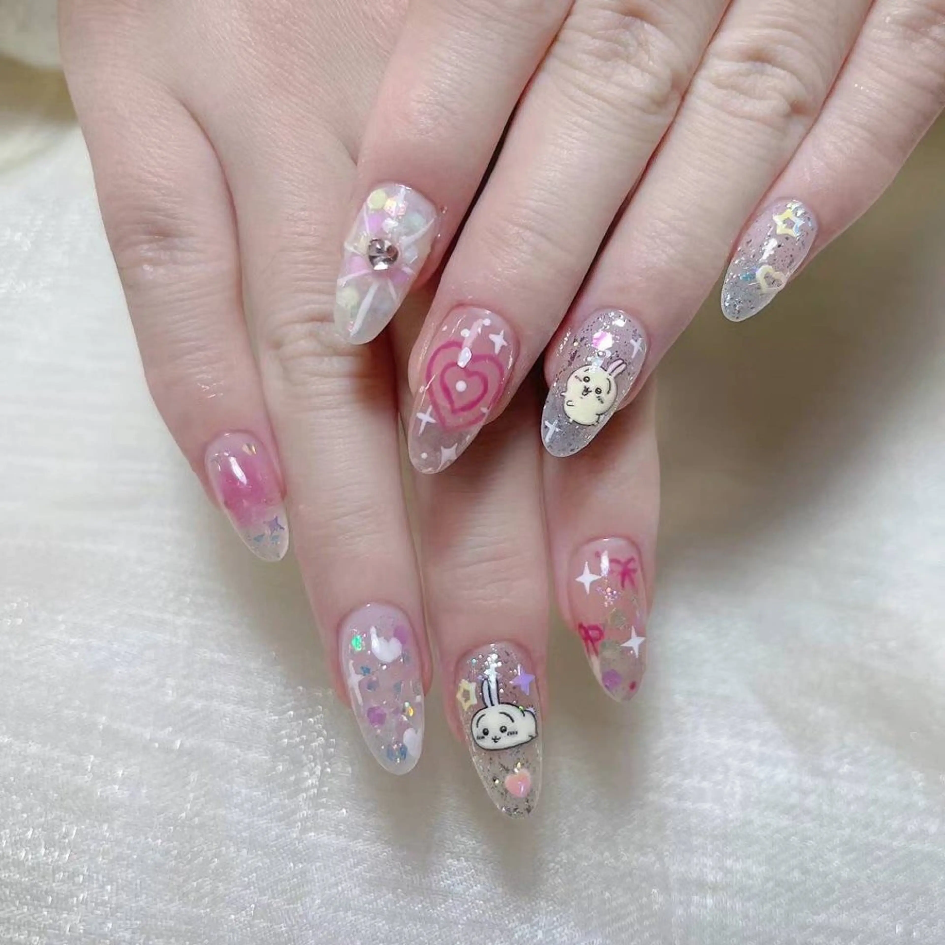 ネイル オーロラネイル チークネイル 長さ出し フットネイル フレンチネイル ハンドネイル ハンドケア lily nailのネイルデザイン