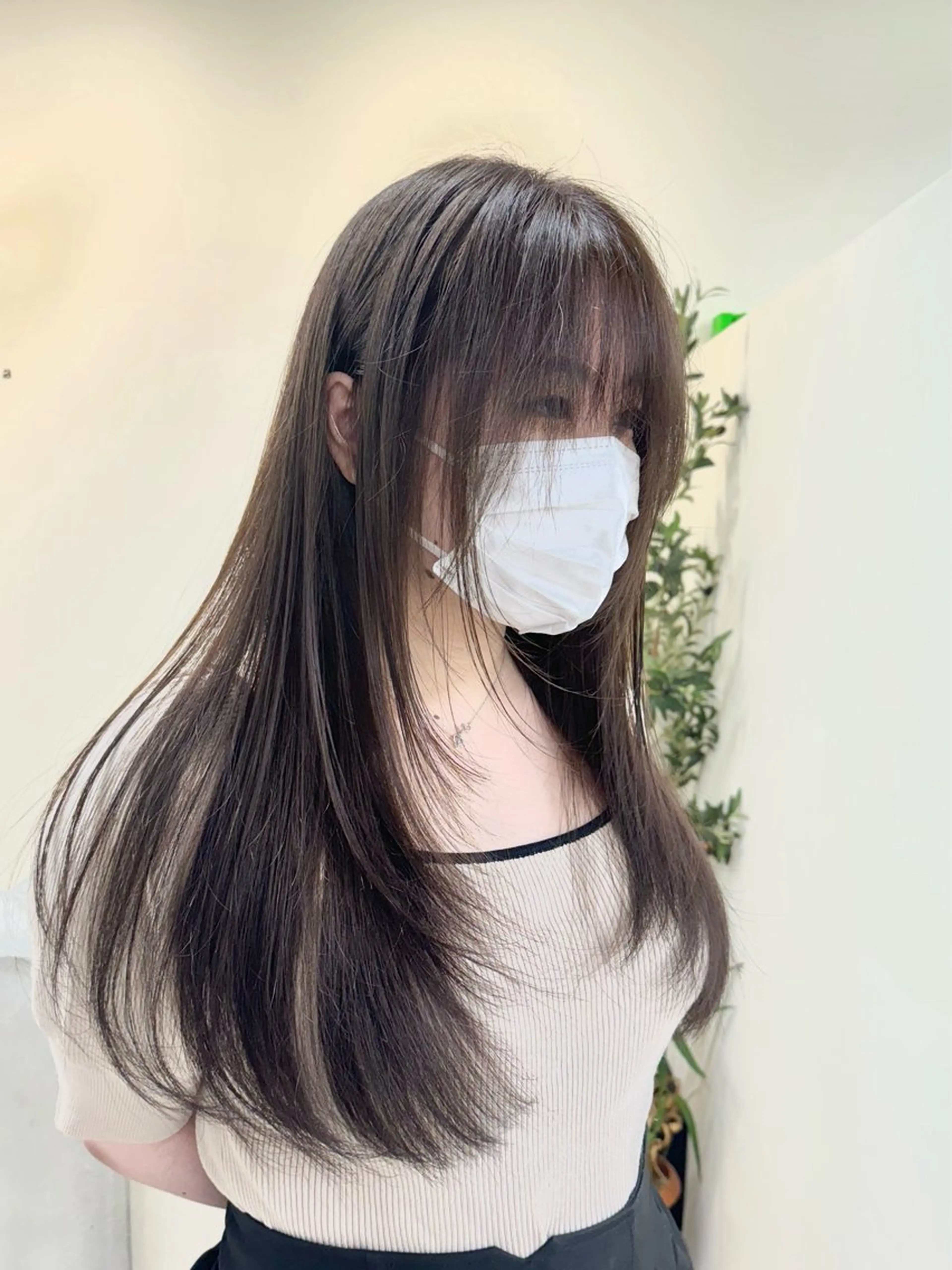 ロング カット ヘアカラー トリートメント レイヤー×縮毛矯正 深見 拓のヘアスタイル