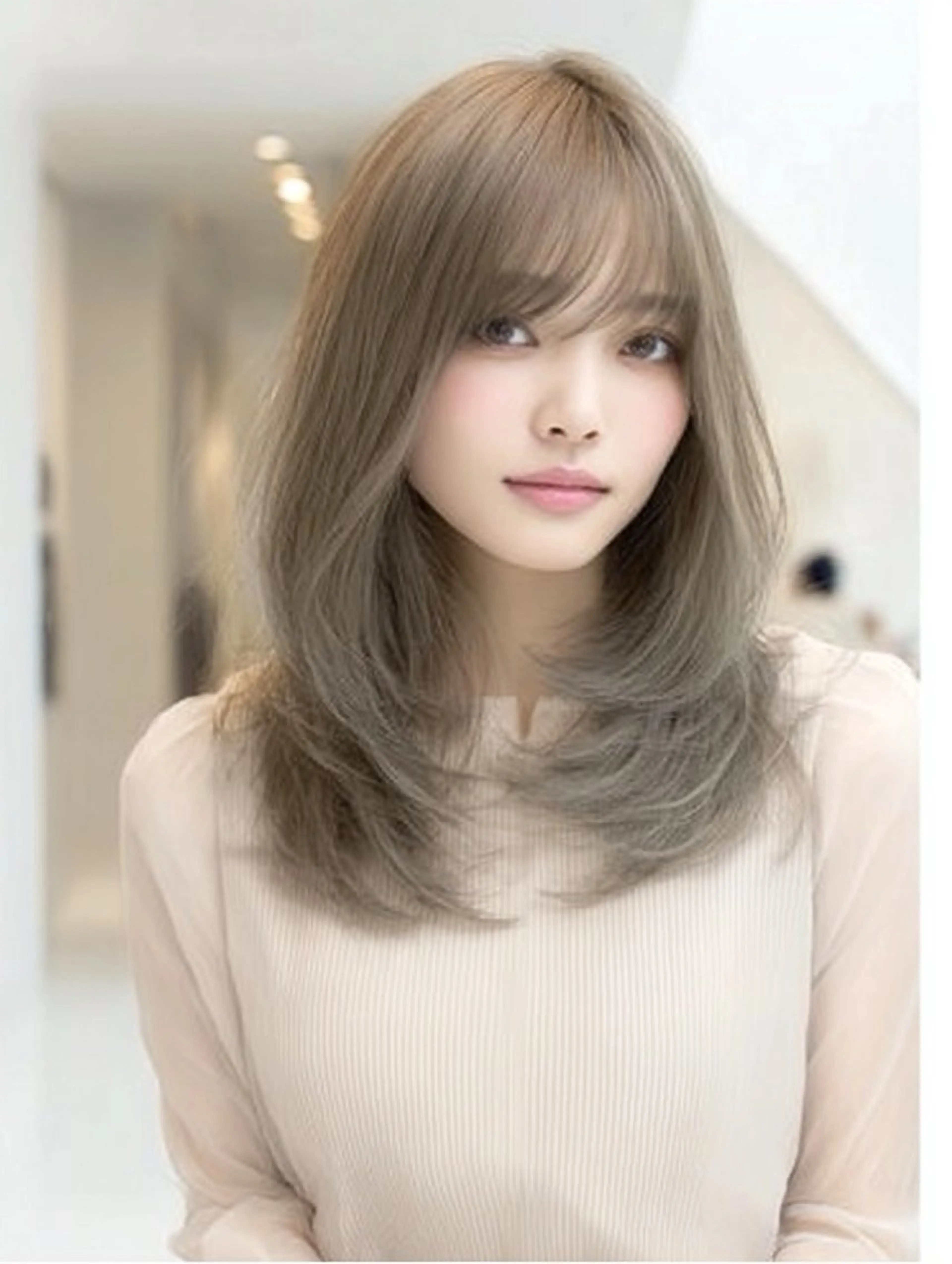 セミロング セミロングパーマ 顔まわりレイヤー 顔周りカット ハッシュカット ハイレイヤー カット 縮毛矯正 トリートメント ✨毛髪診断で絶対綺麗 ✨美髪艶髪専門✨高浪のヘアスタイル